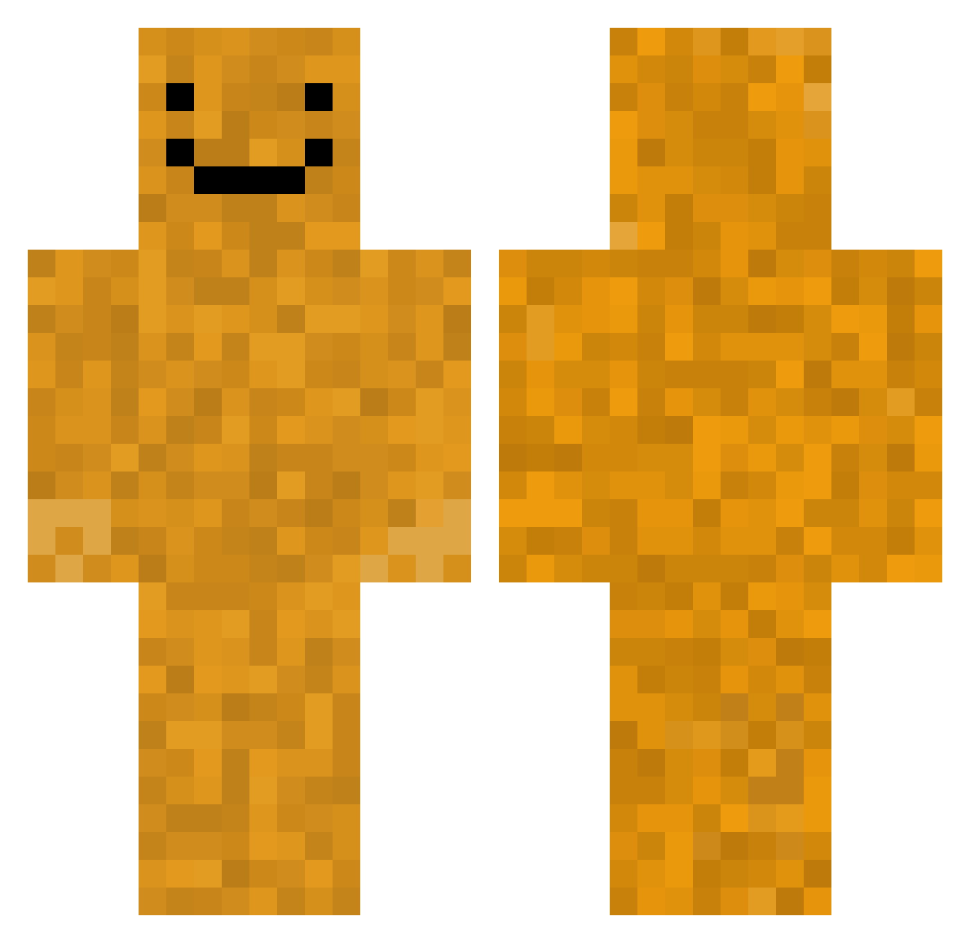 FBM_Nugget Minecraft skin, front and back view