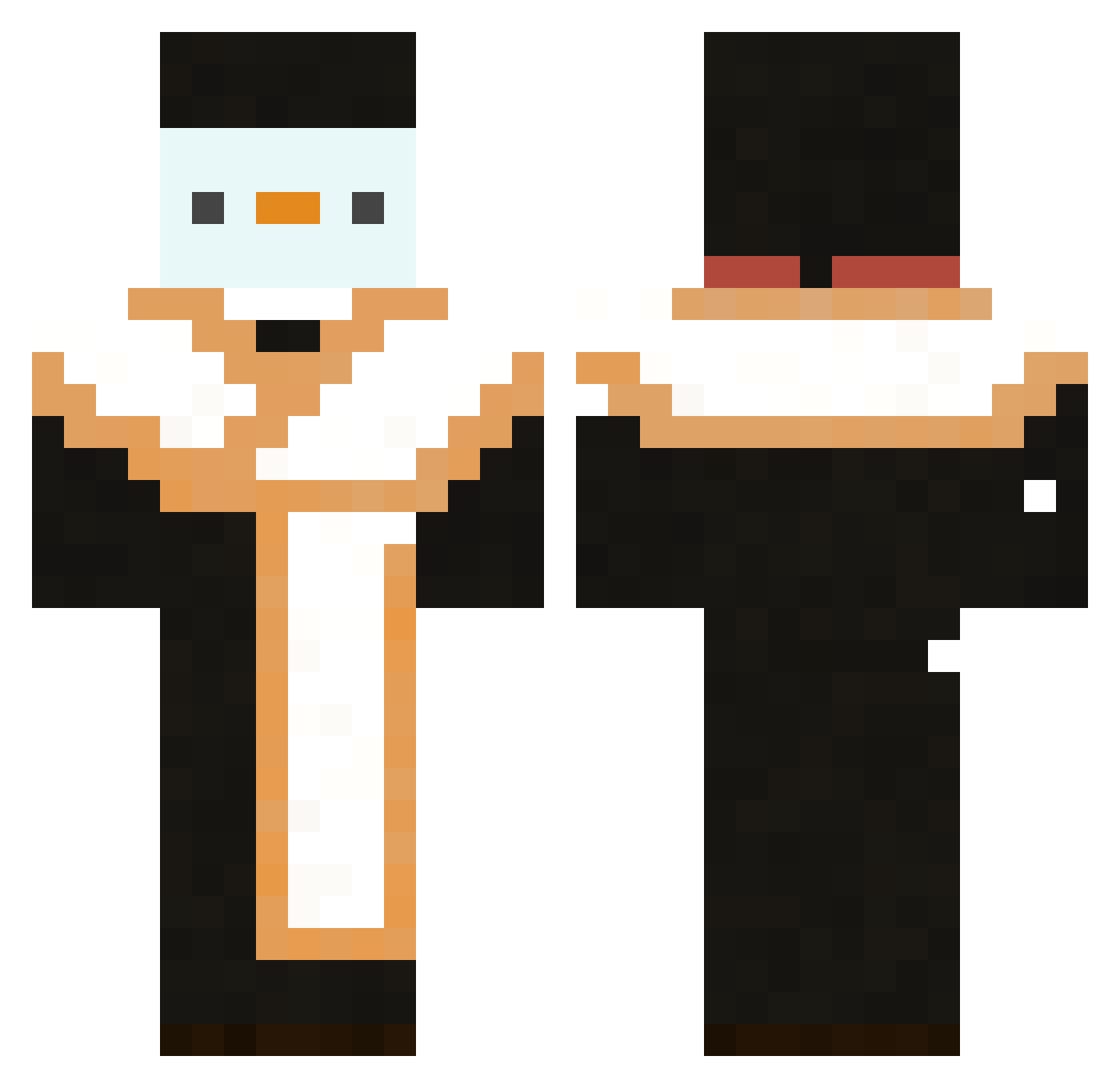 Yakushi455 Minecraft skin, front and back view