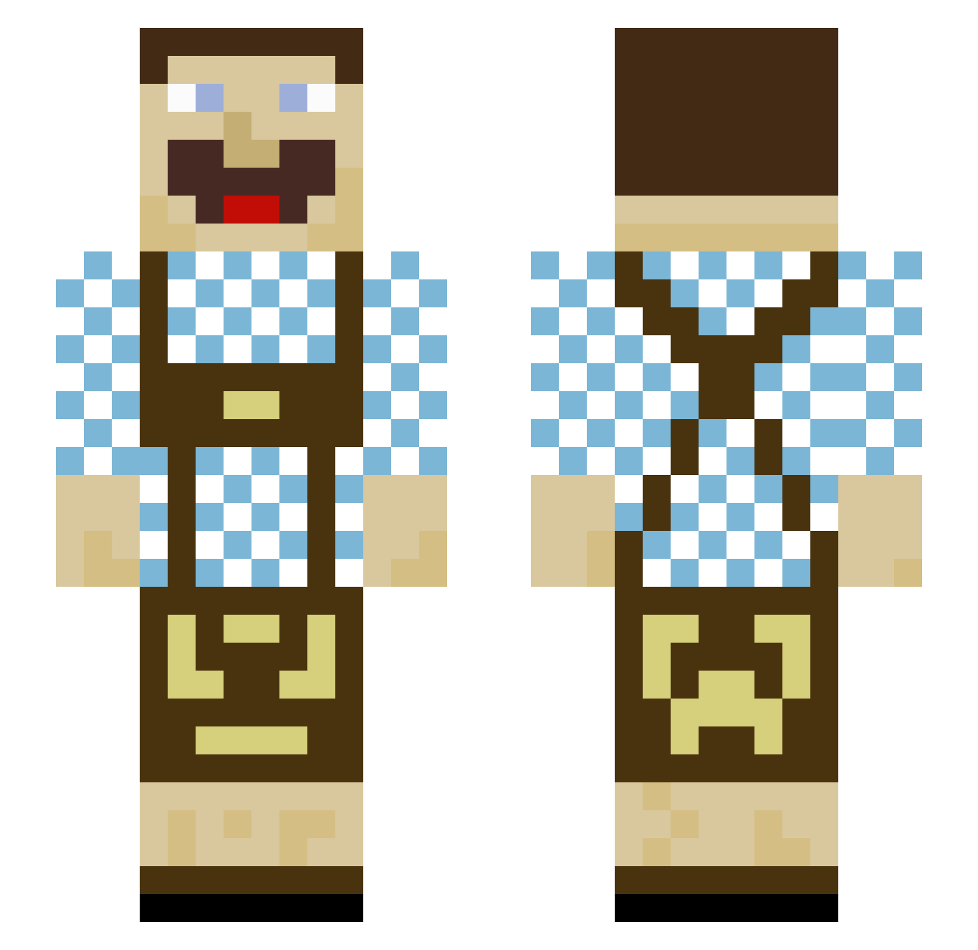 Coloth Minecraft skin, front and back view