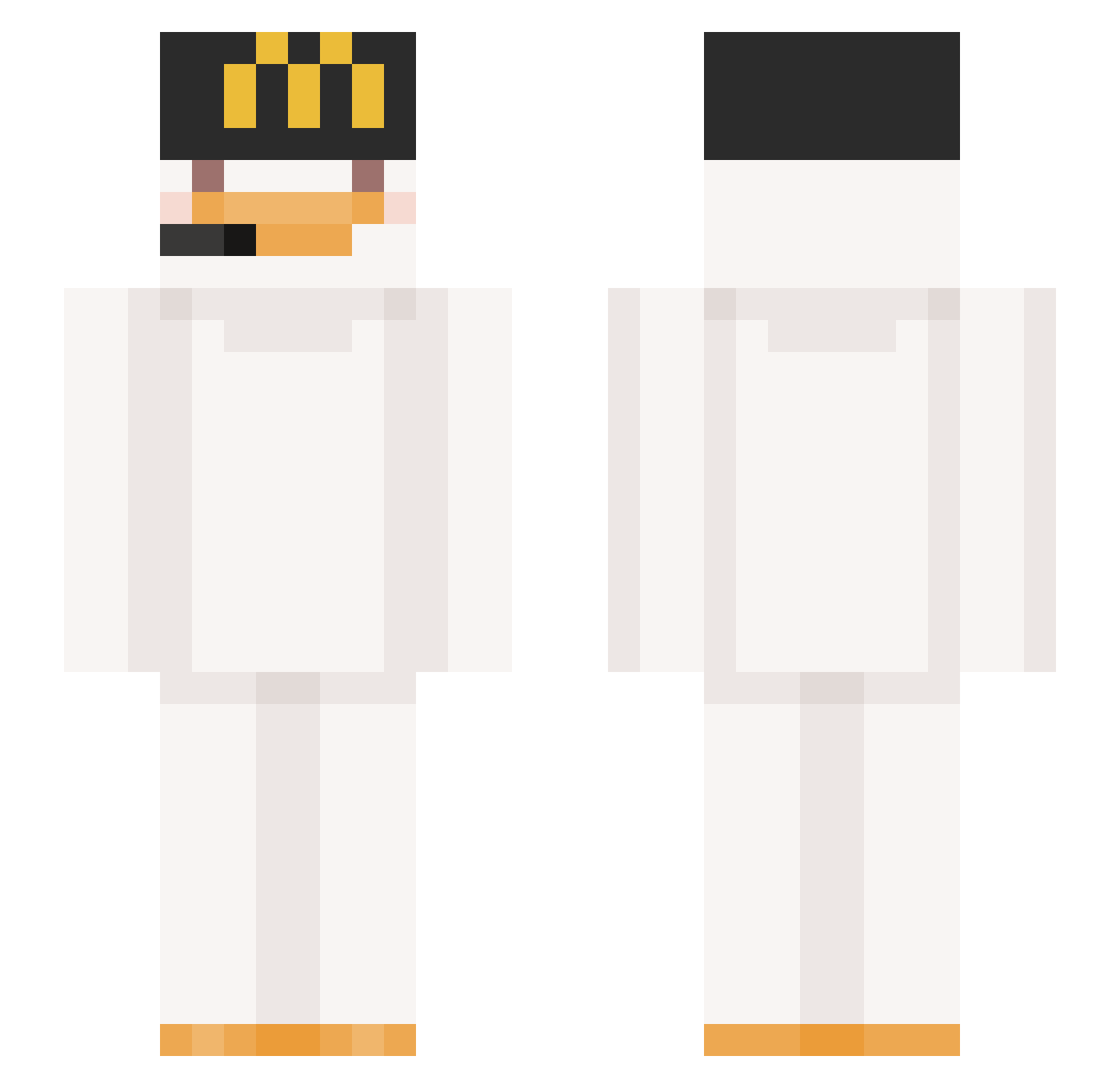 _1045 Minecraft skin, front and back view