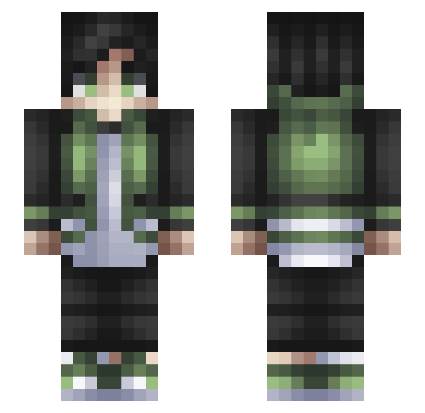 ByStrxy Minecraft skin, front and back view
