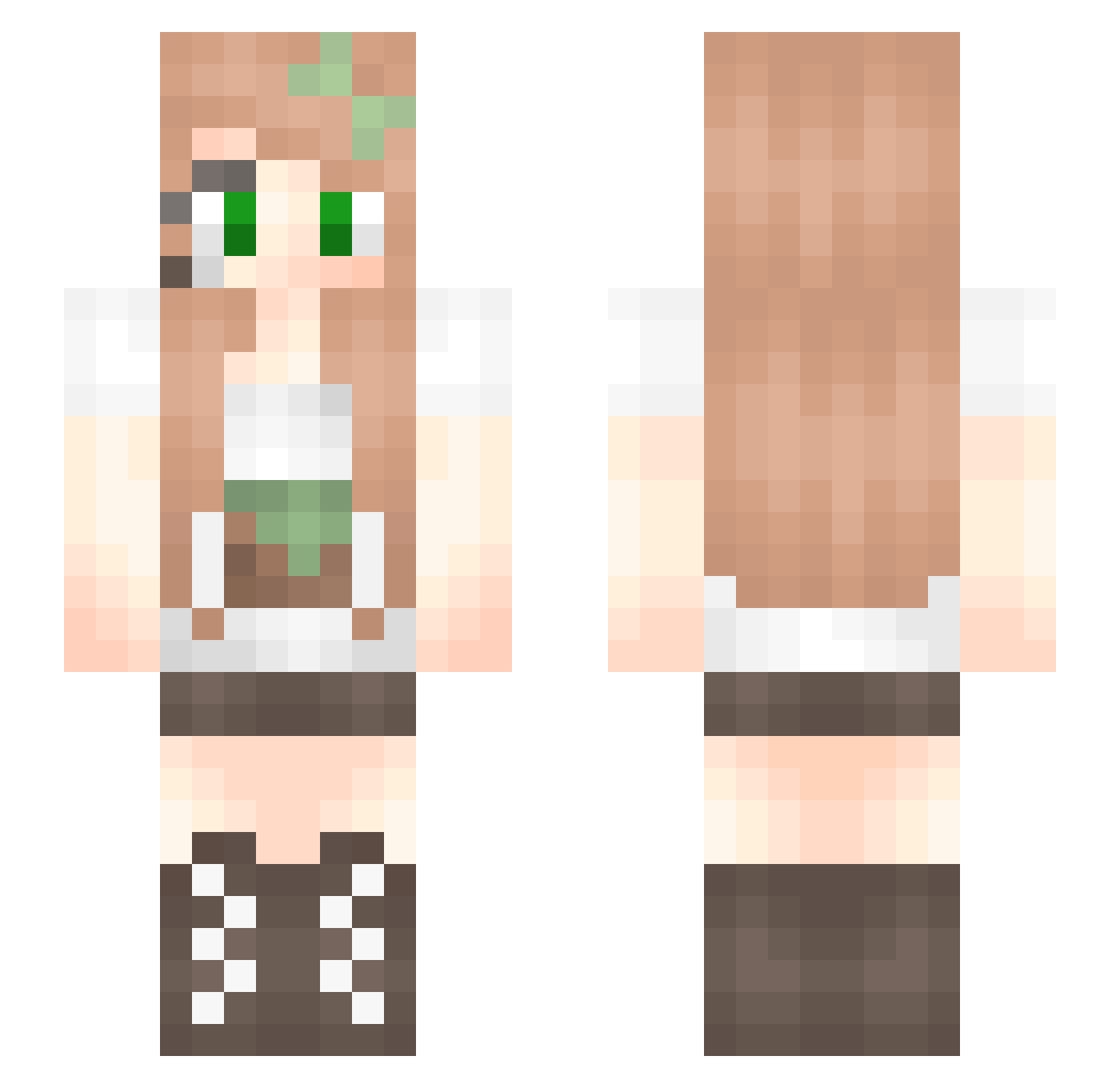 Arlene Minecraft skin, front and back view