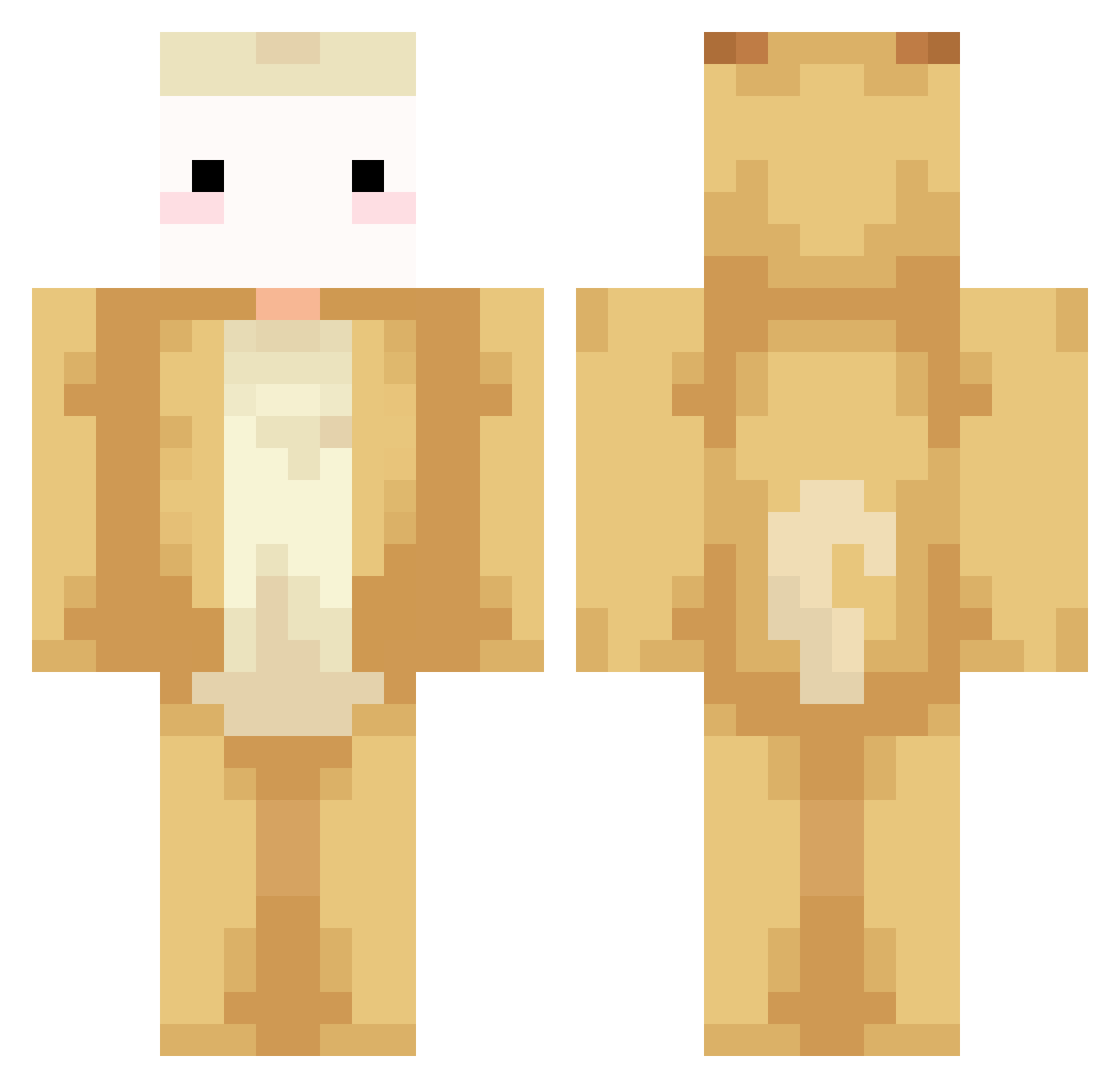 Gholyu Minecraft skin, front and back view