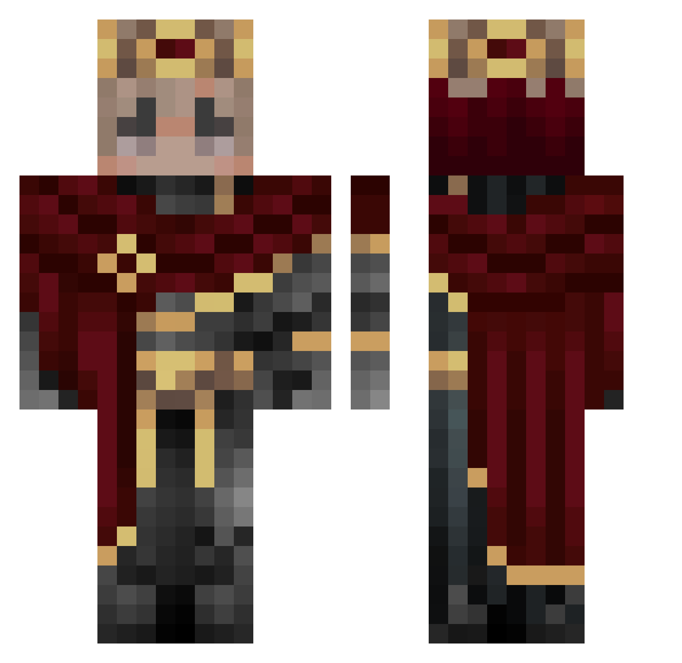 _M4XIMUS_ Minecraft skin, front and back view