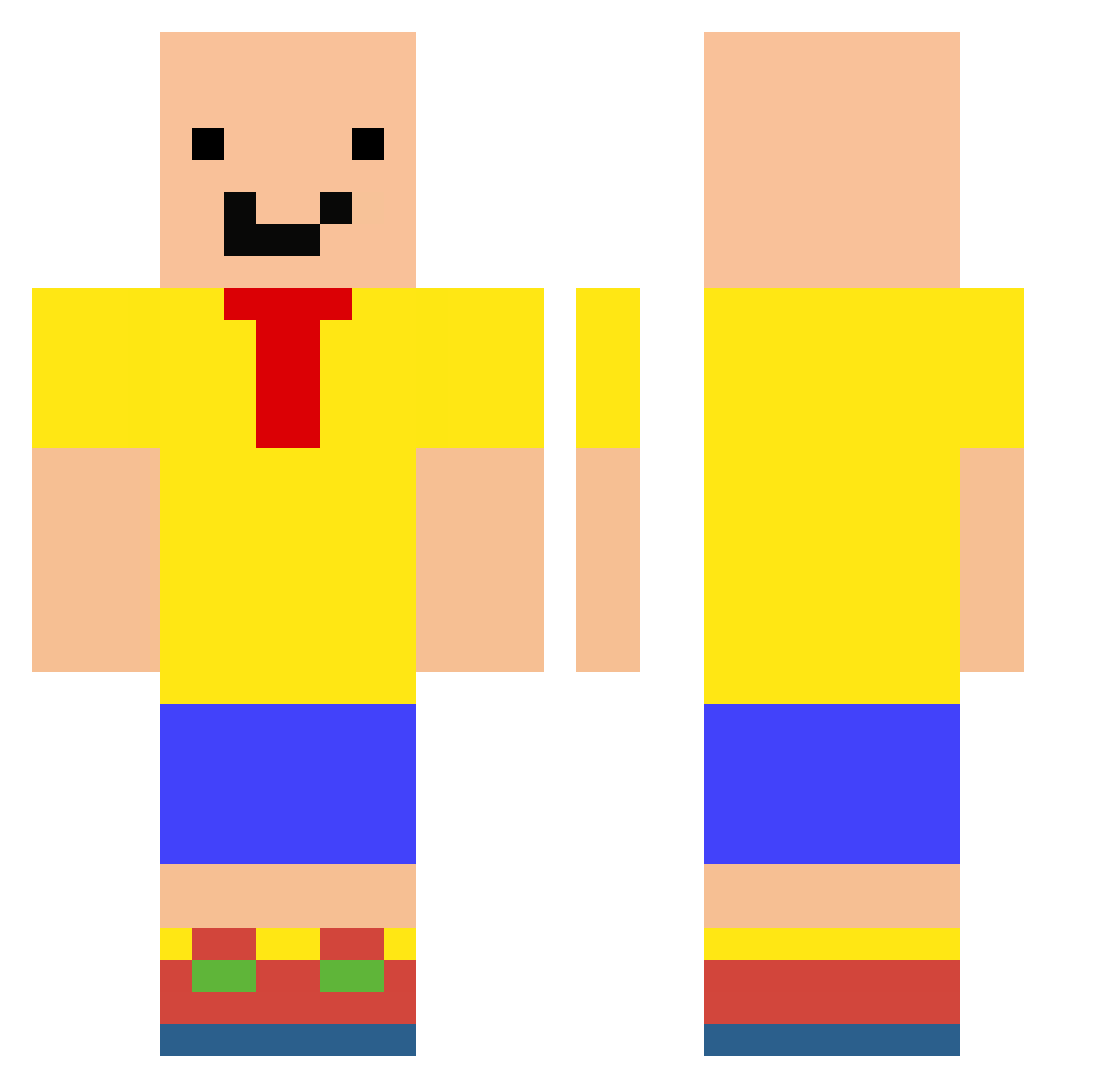 Thegreight1 Minecraft skin, front and back view