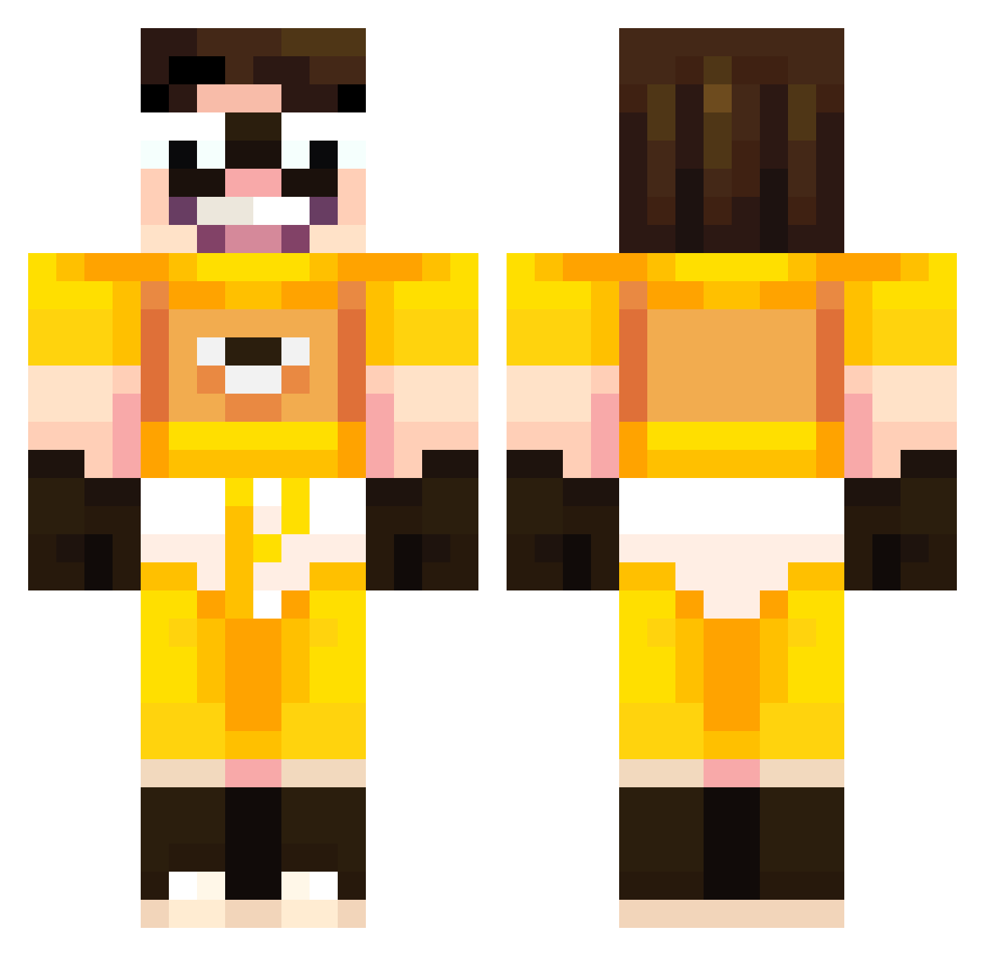 JamisonLovesBeer Minecraft skin, front and back view