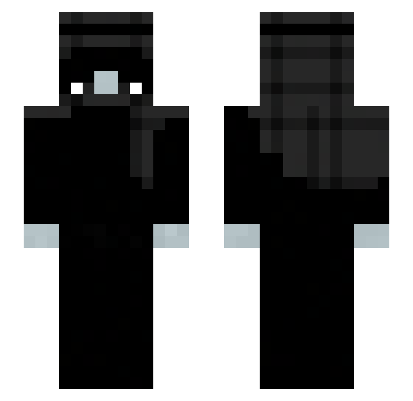 clewwz Minecraft skin, front and back view