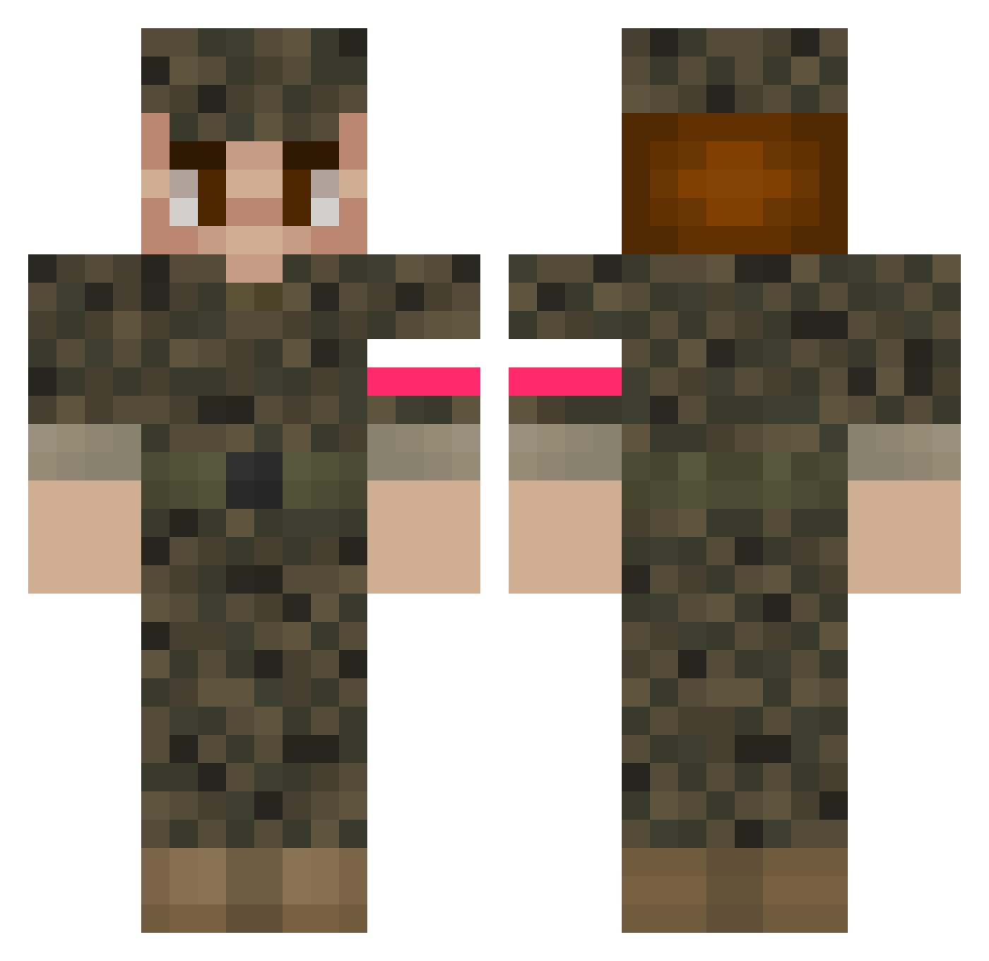 pronatan12 Minecraft skin, front and back view