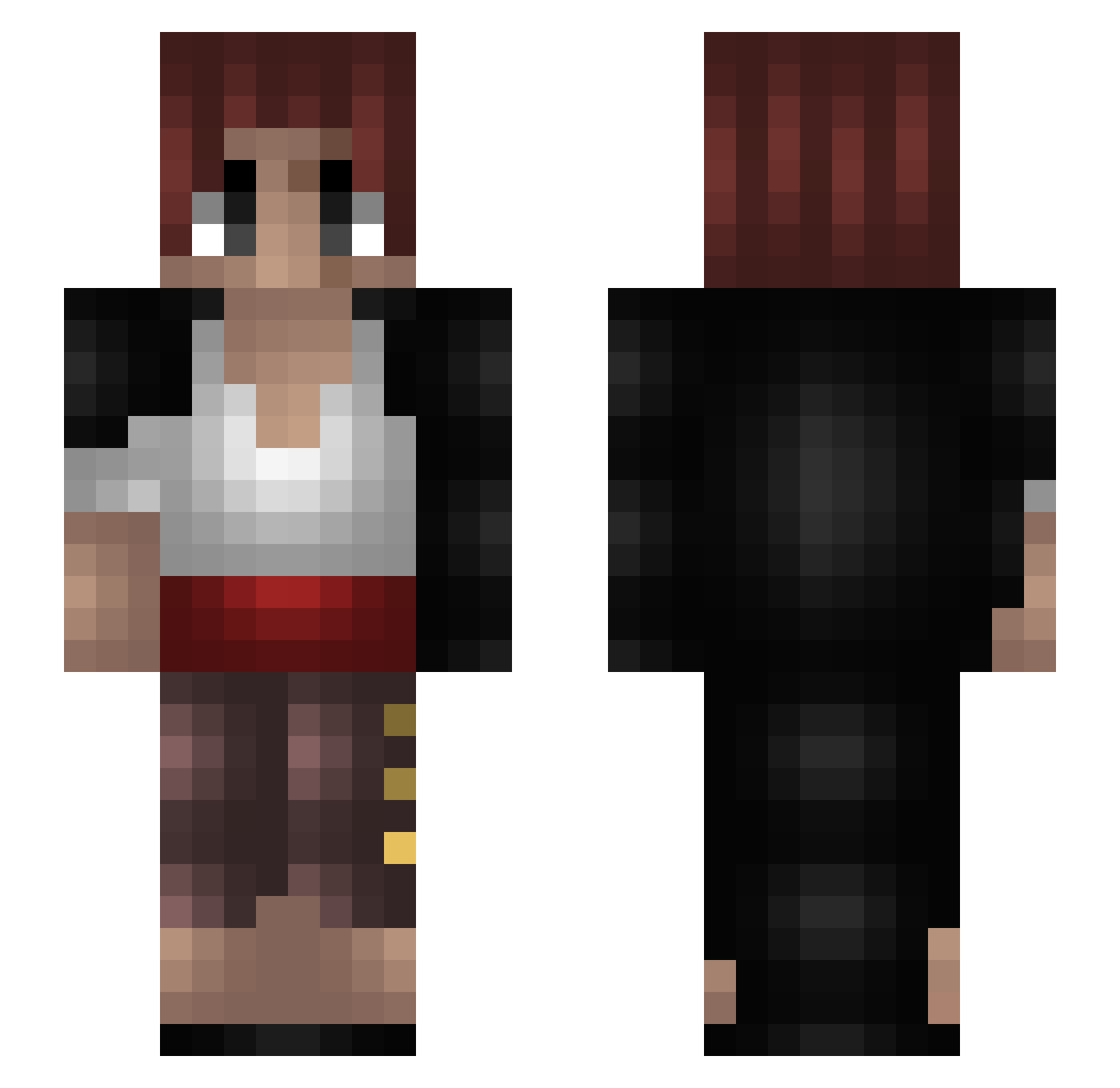 vicm Minecraft skin, front and back view