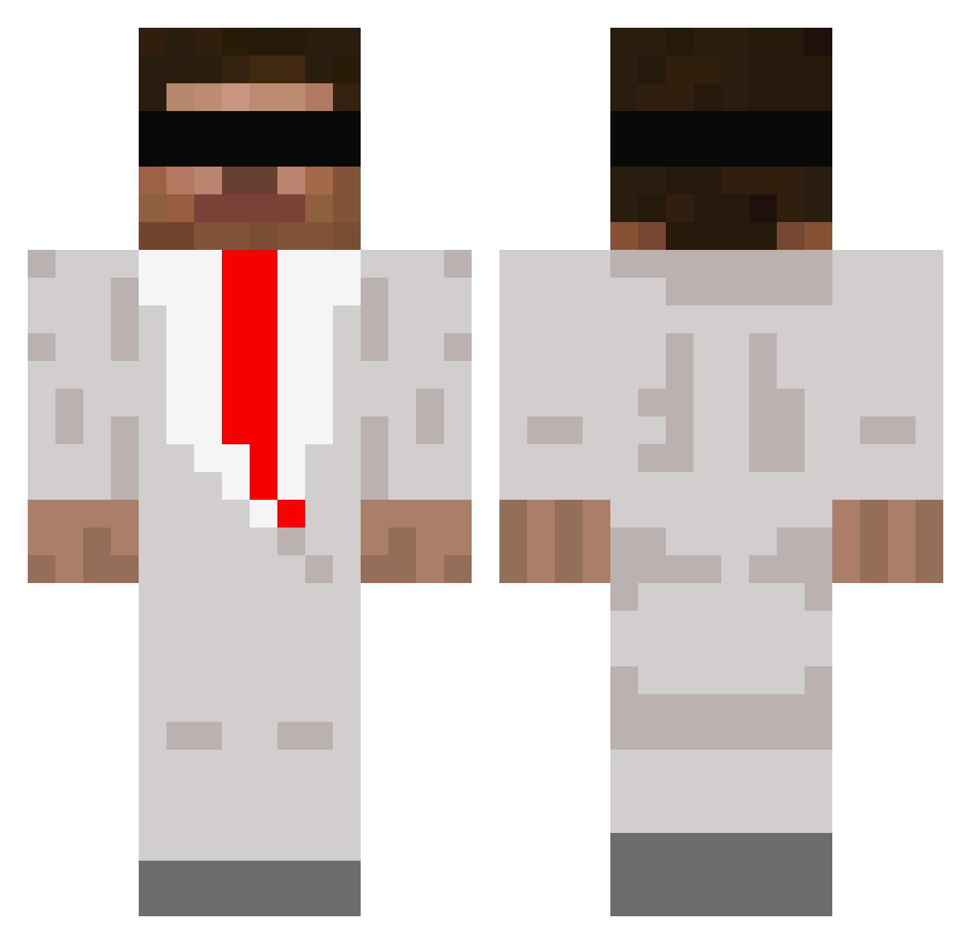SolYAY Minecraft skin, front and back view
