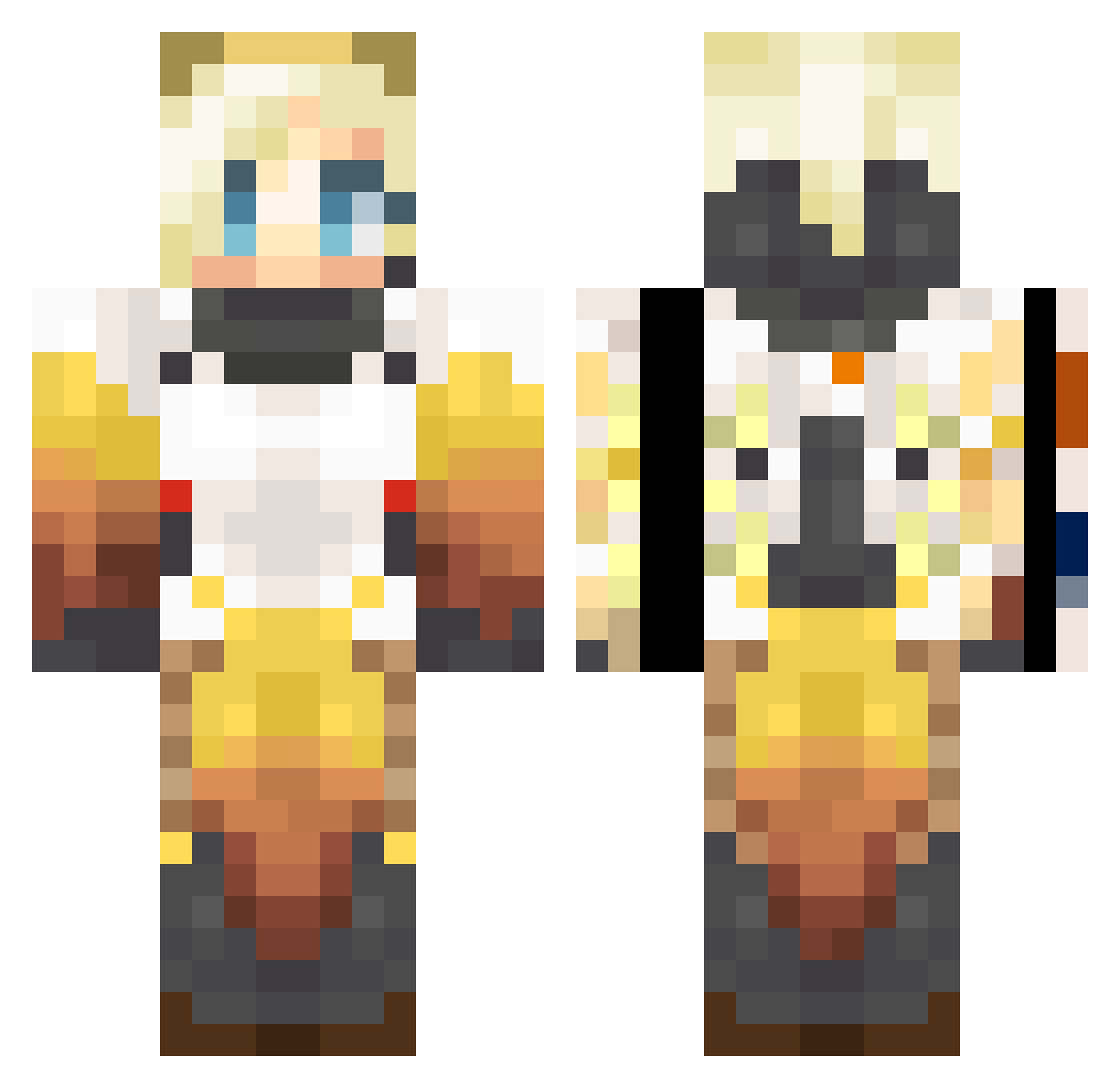 Delkolo Minecraft skin, front and back view