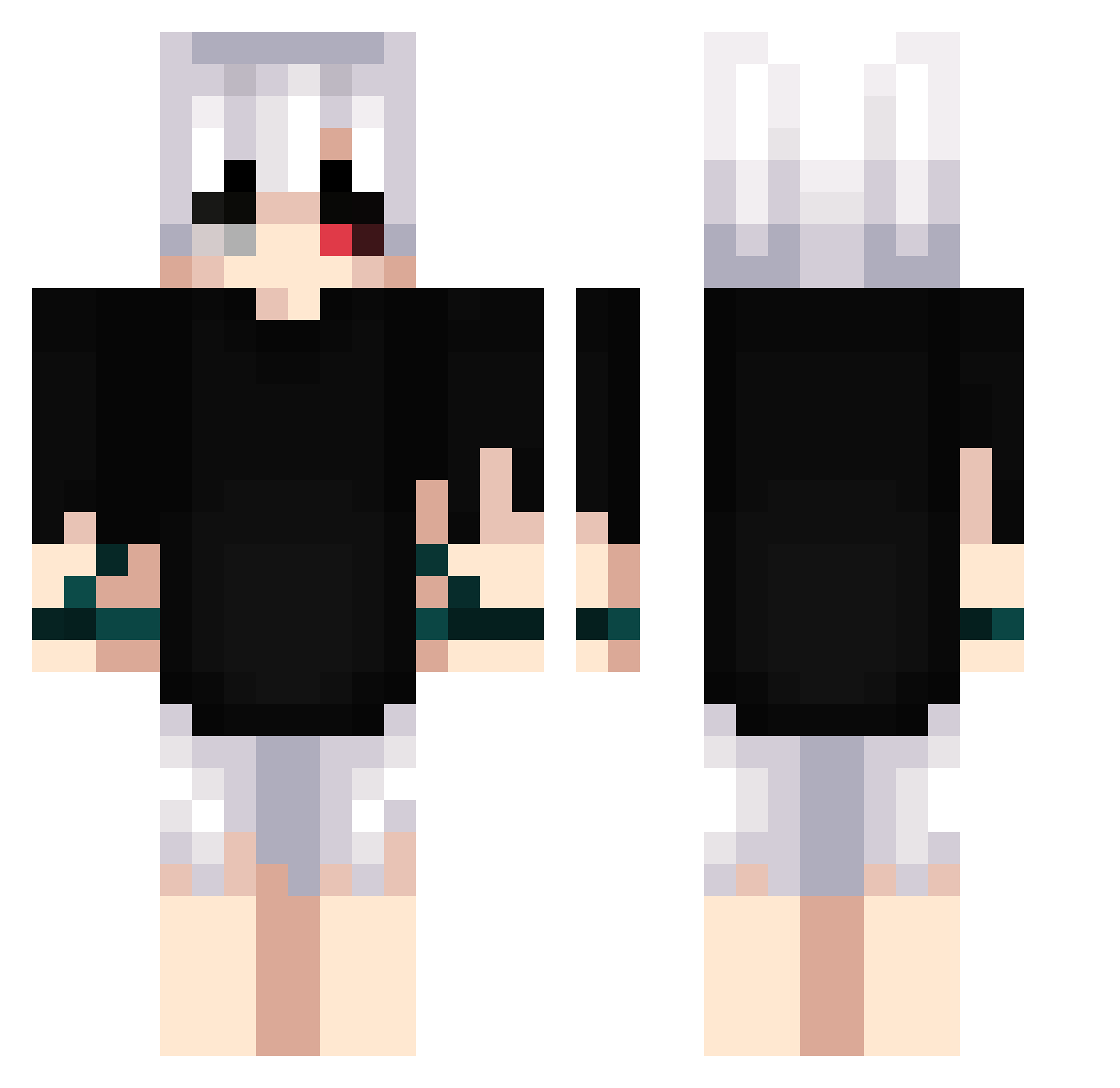 _xtaclosx_ Minecraft skin, front and back view