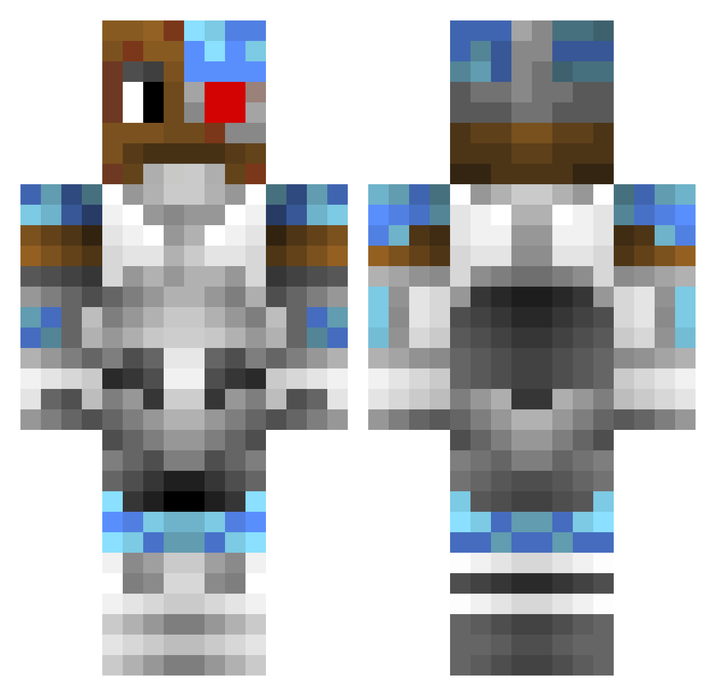 hEadSh0t_ Minecraft skin, front and back view