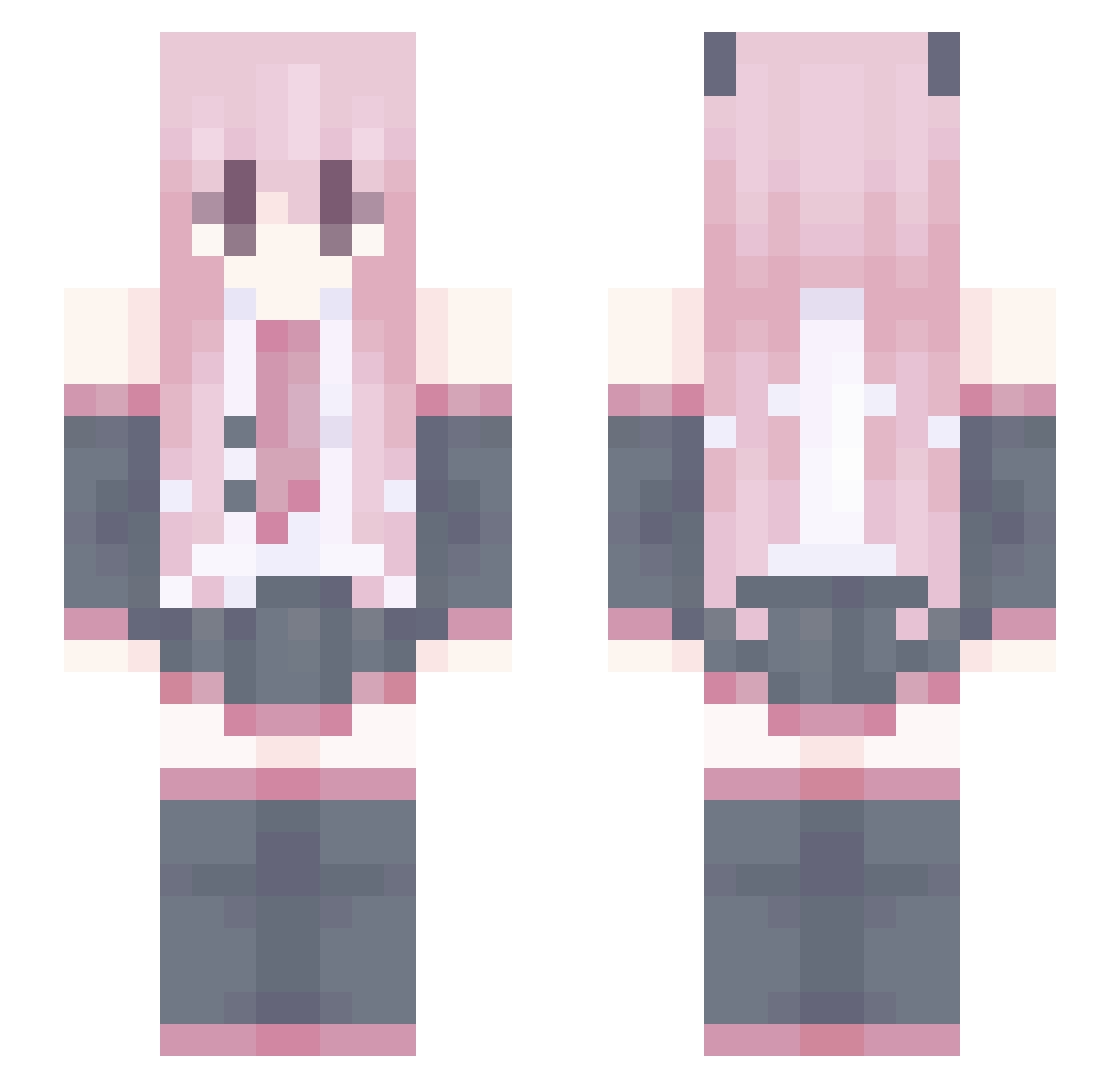 U_Bhi Minecraft skin, front and back view