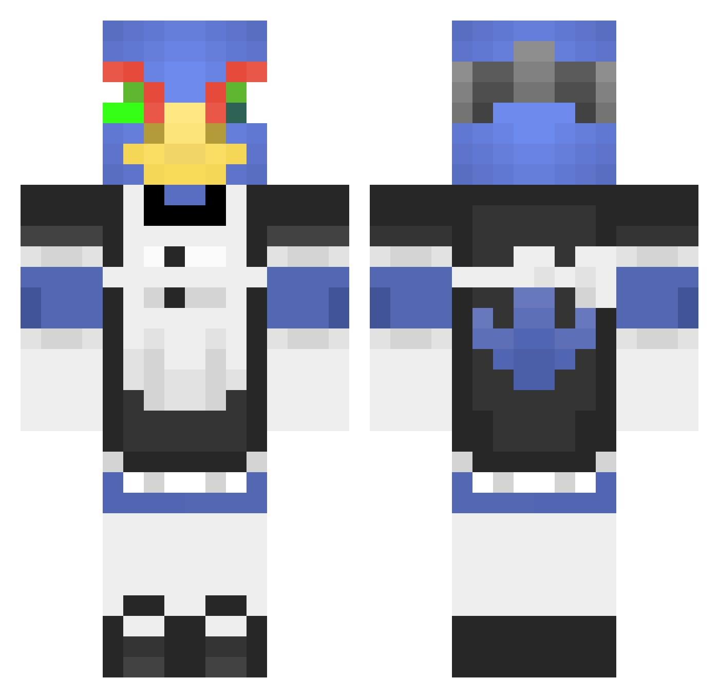 NesquikScoper Minecraft skin, front and back view