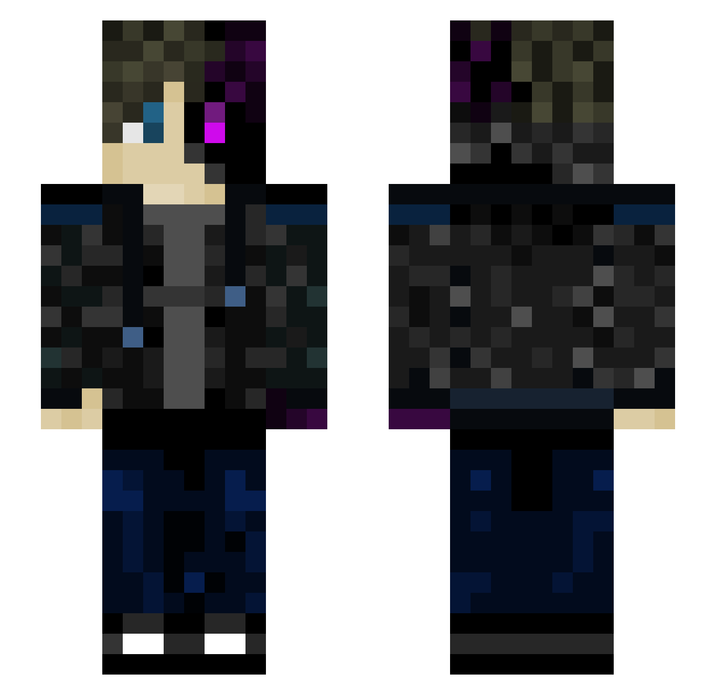 Blue_Eagle86 Minecraft skin, front and back view