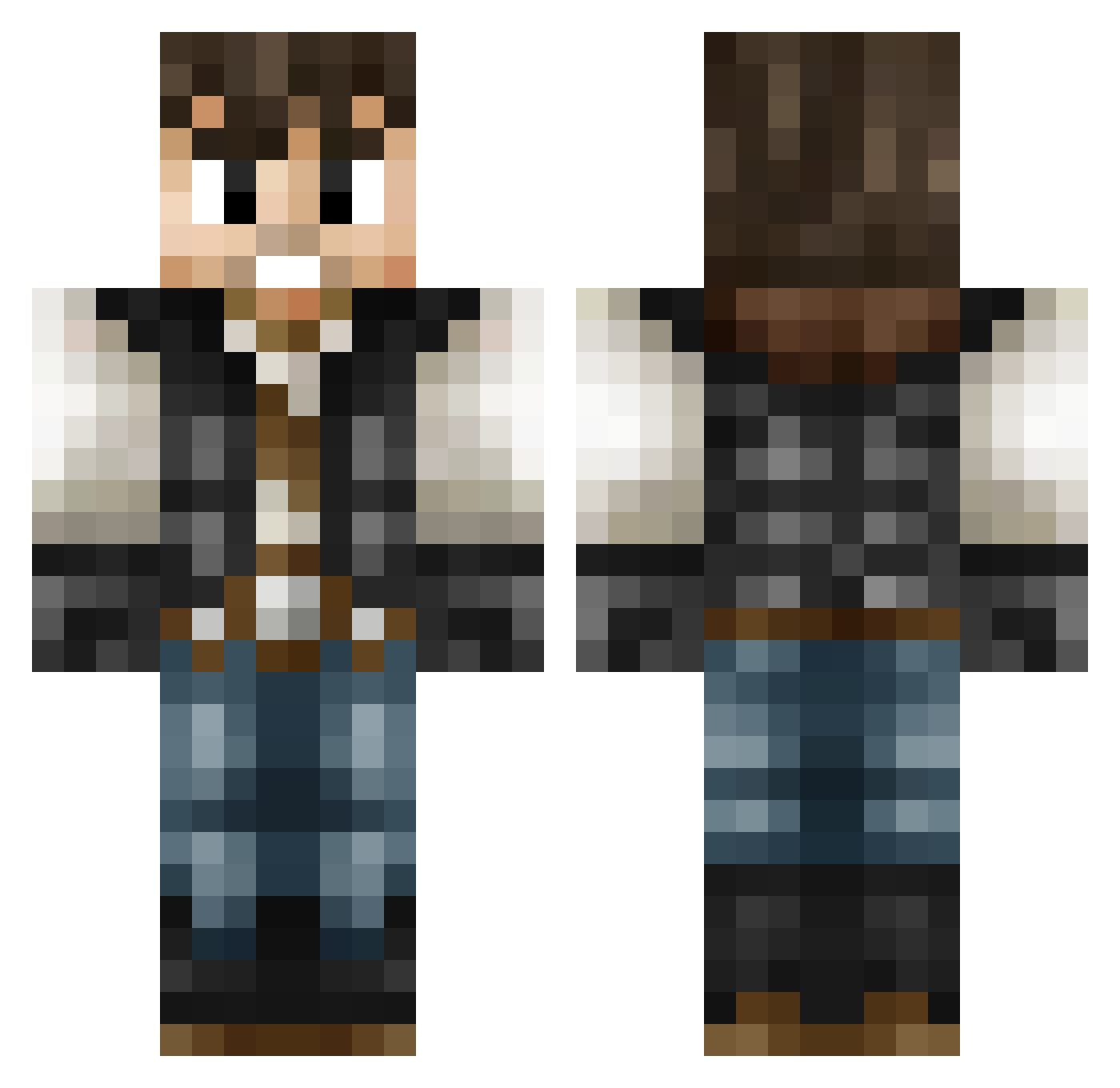 Keeley Minecraft skin, front and back view