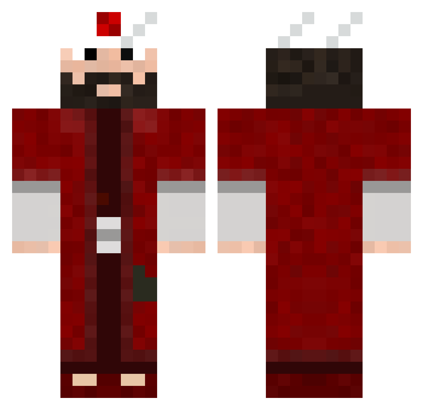 Banause21 Minecraft skin, front and back view