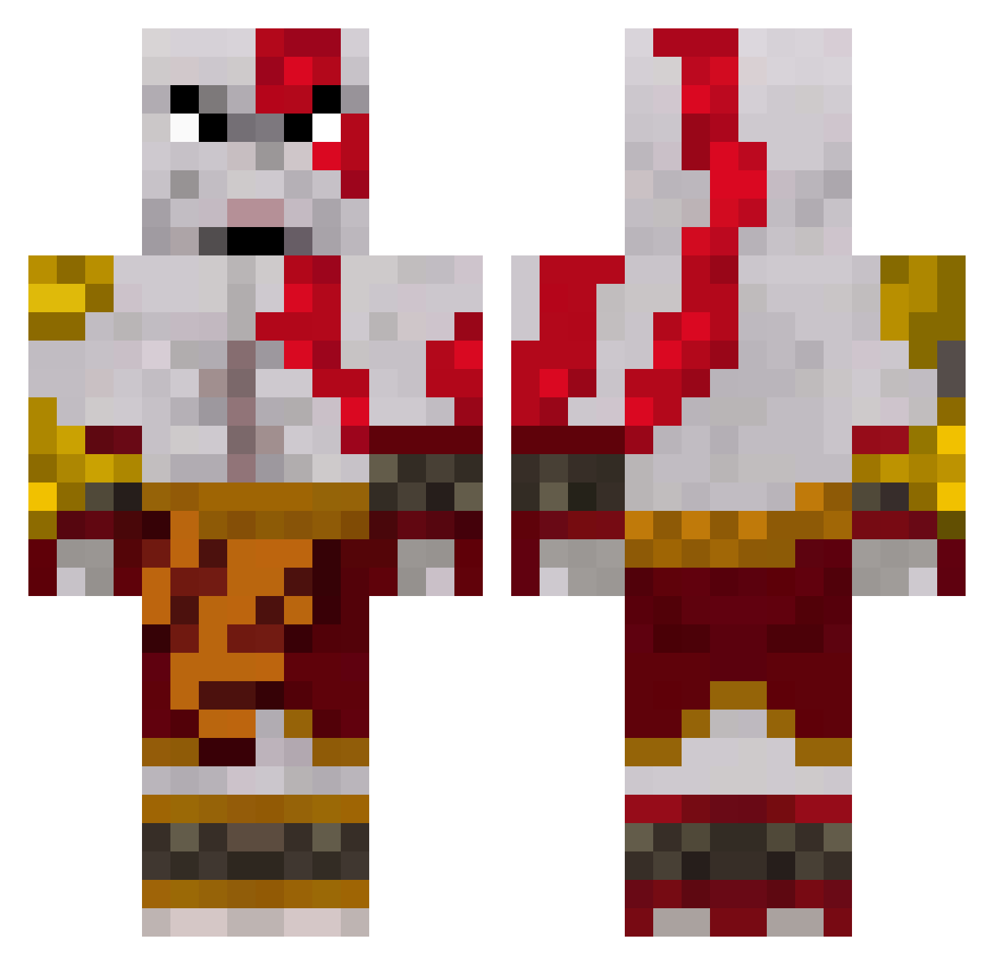 matisinv Minecraft skin, front and back view