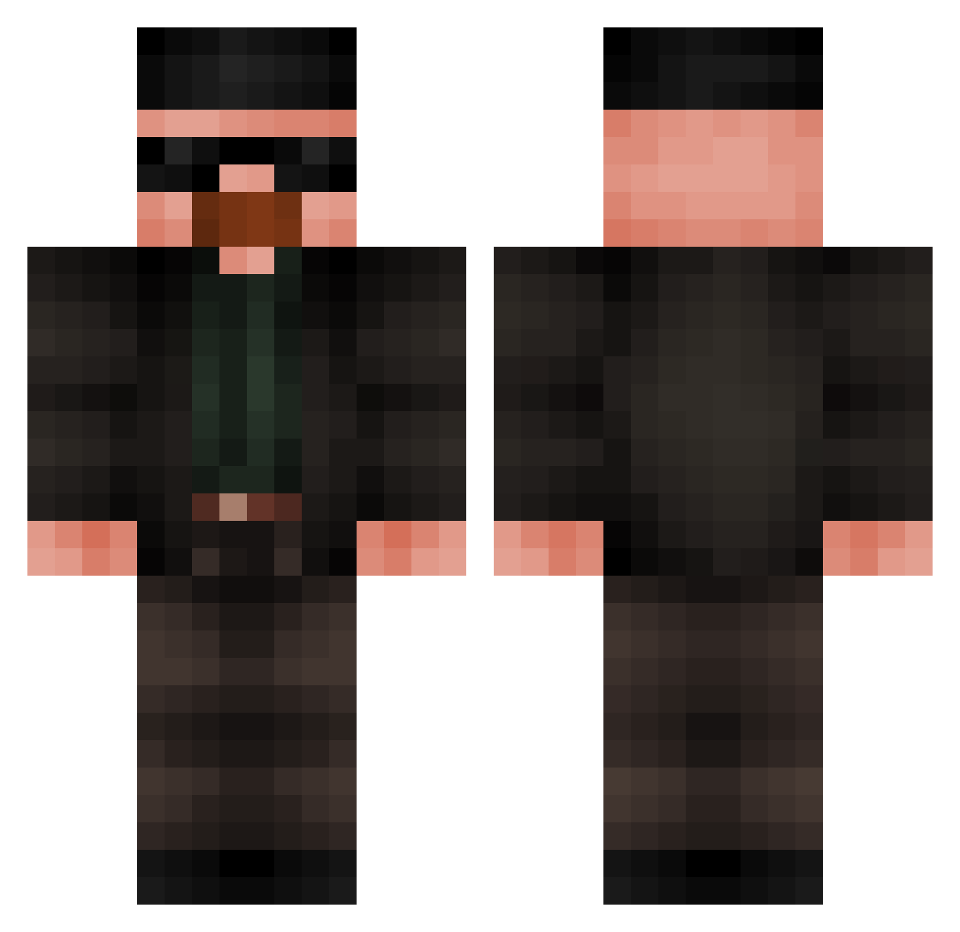Tespat_Bruh Minecraft skin, front and back view