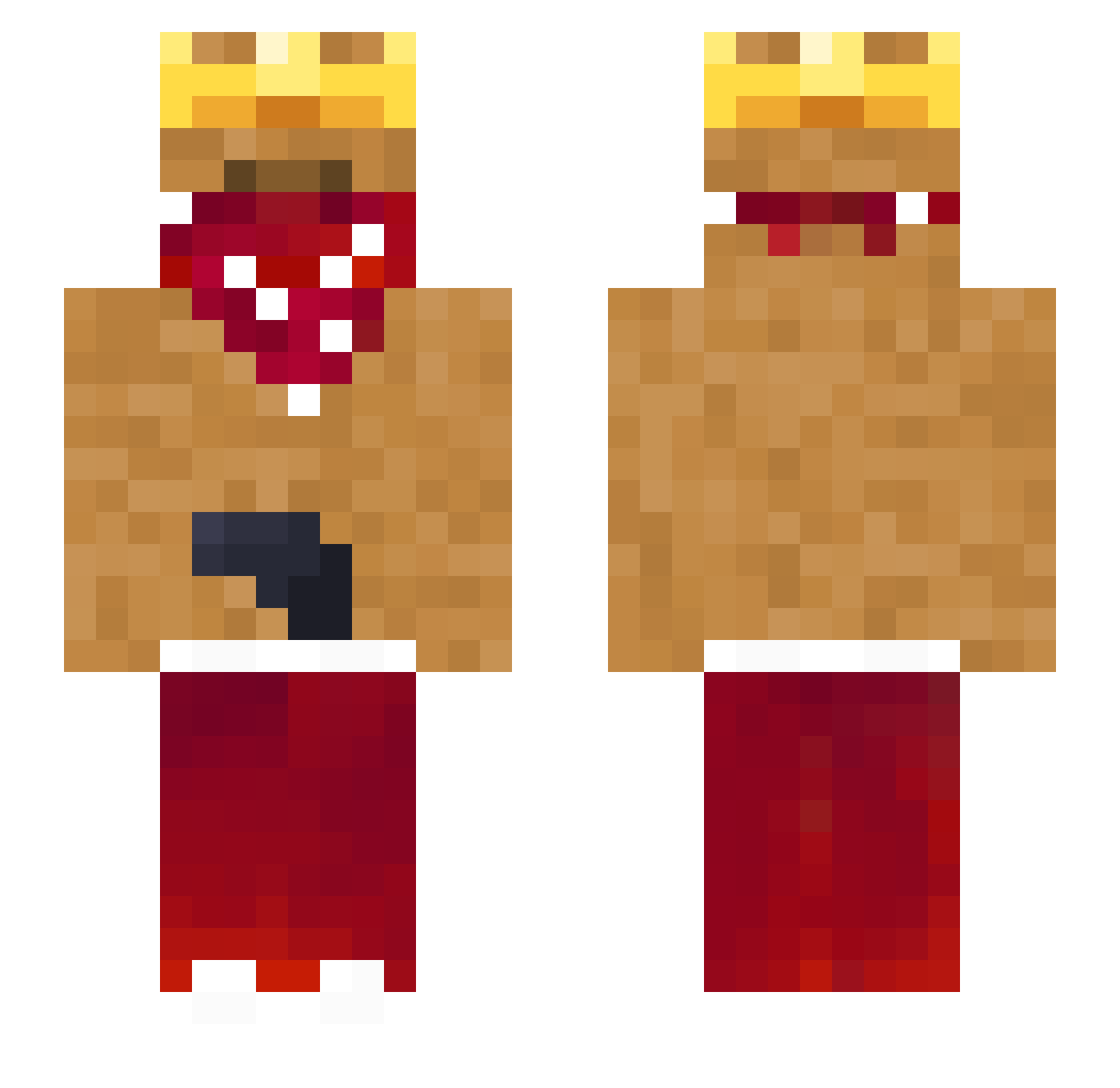 Adri10109 Minecraft skin, front and back view