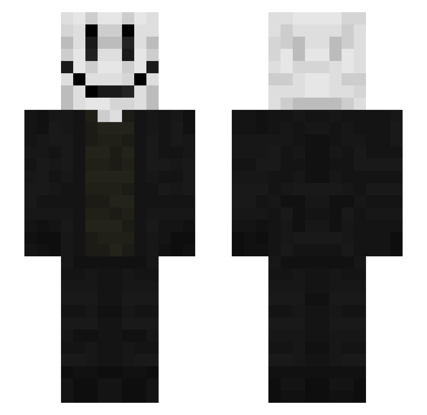 Glazopolz Minecraft skin, front and back view