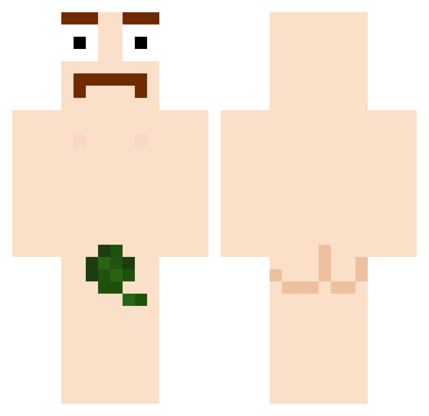 gangjaji Minecraft skin, front and back view