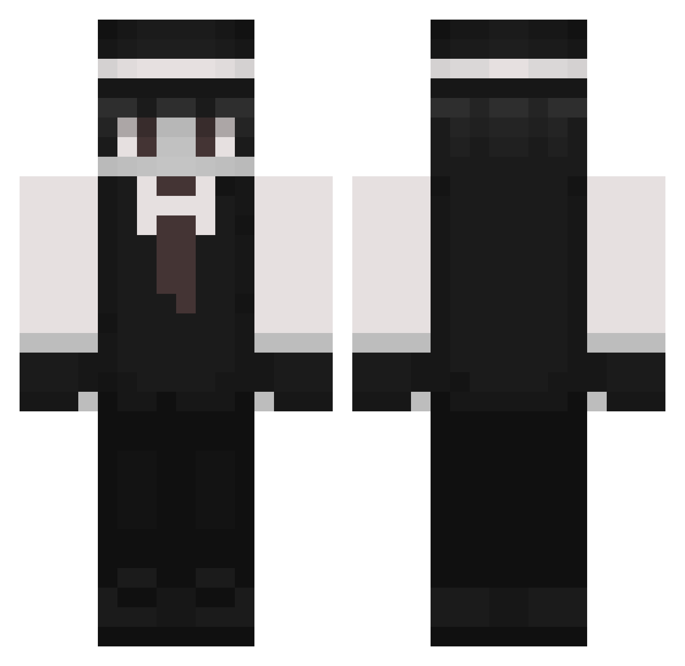 Krocha1 Minecraft skin, front and back view