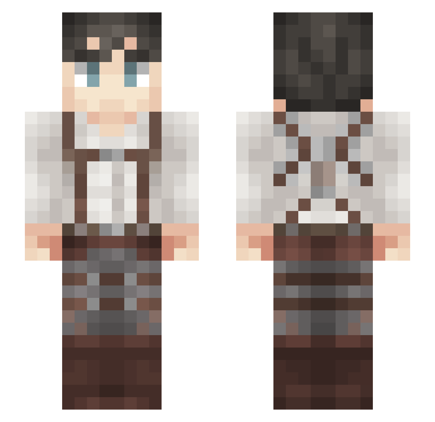 ilan_beastmode Minecraft skin, front and back view
