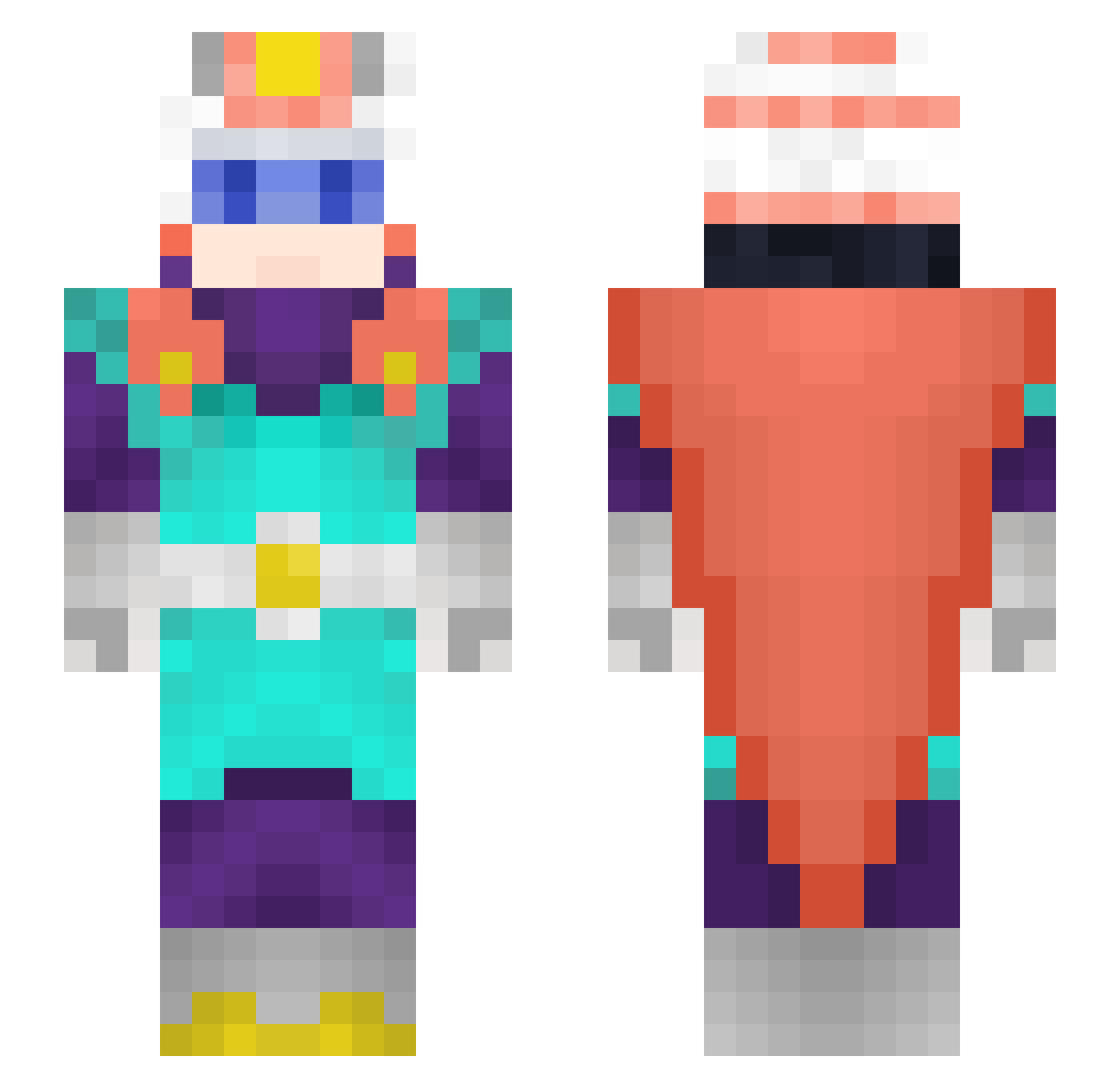 minssie Minecraft skin, front and back view