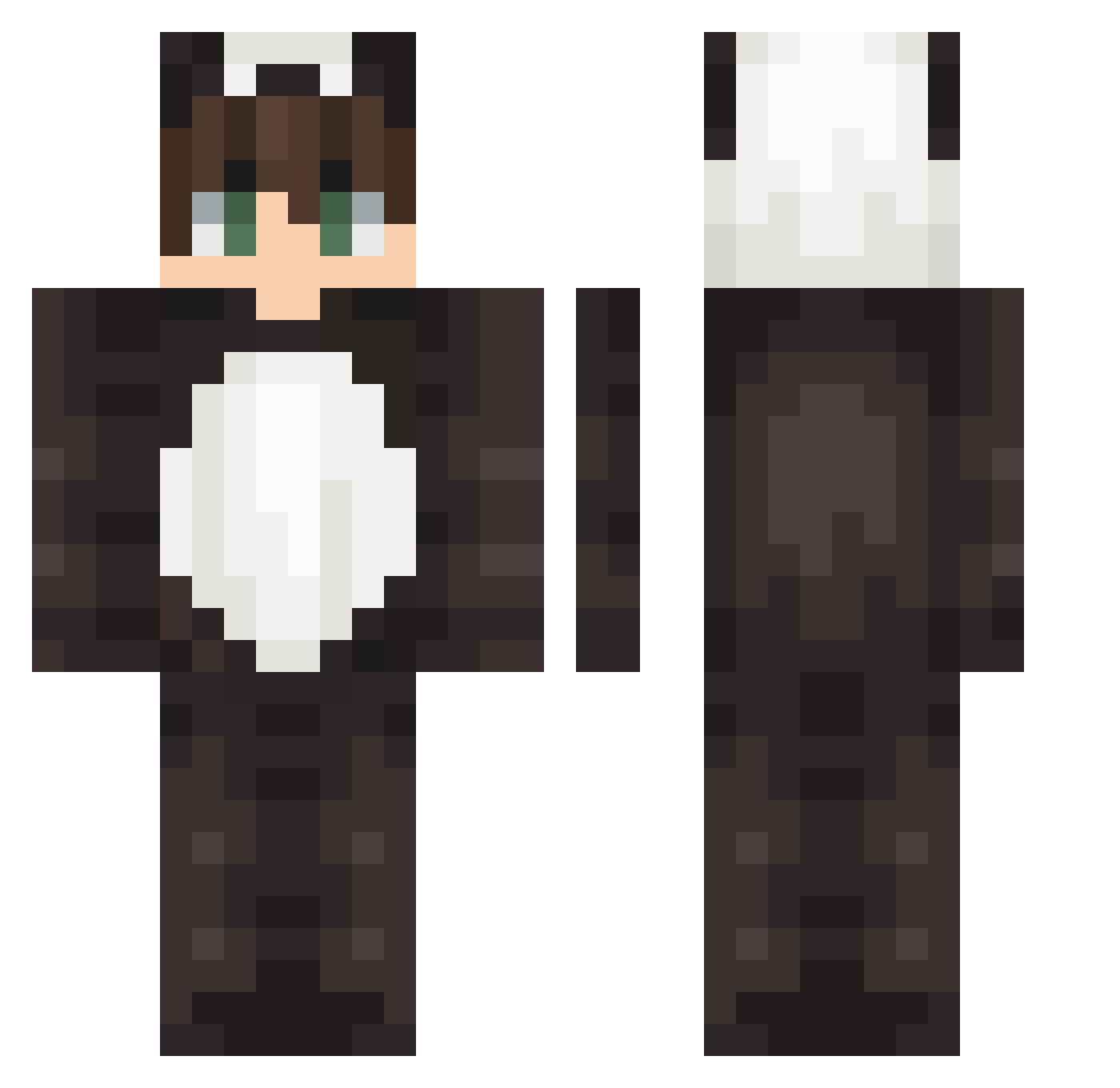 SayySuki Minecraft skin, front and back view