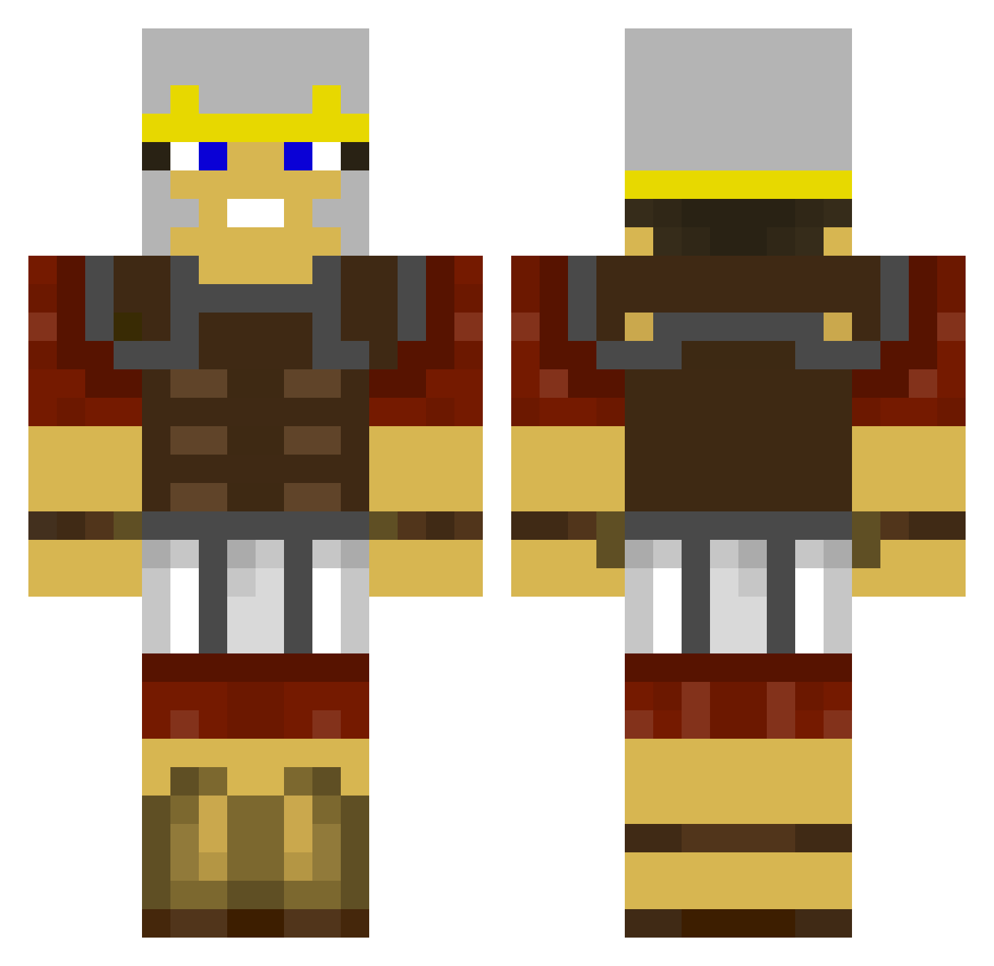 ElectricSoap1 Minecraft skin, front and back view