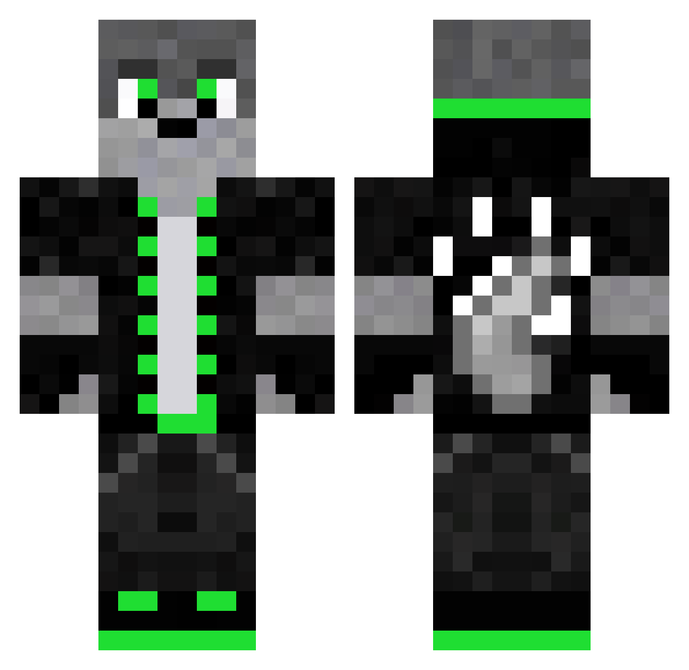 TwitchSeDottore Minecraft skin, front and back view