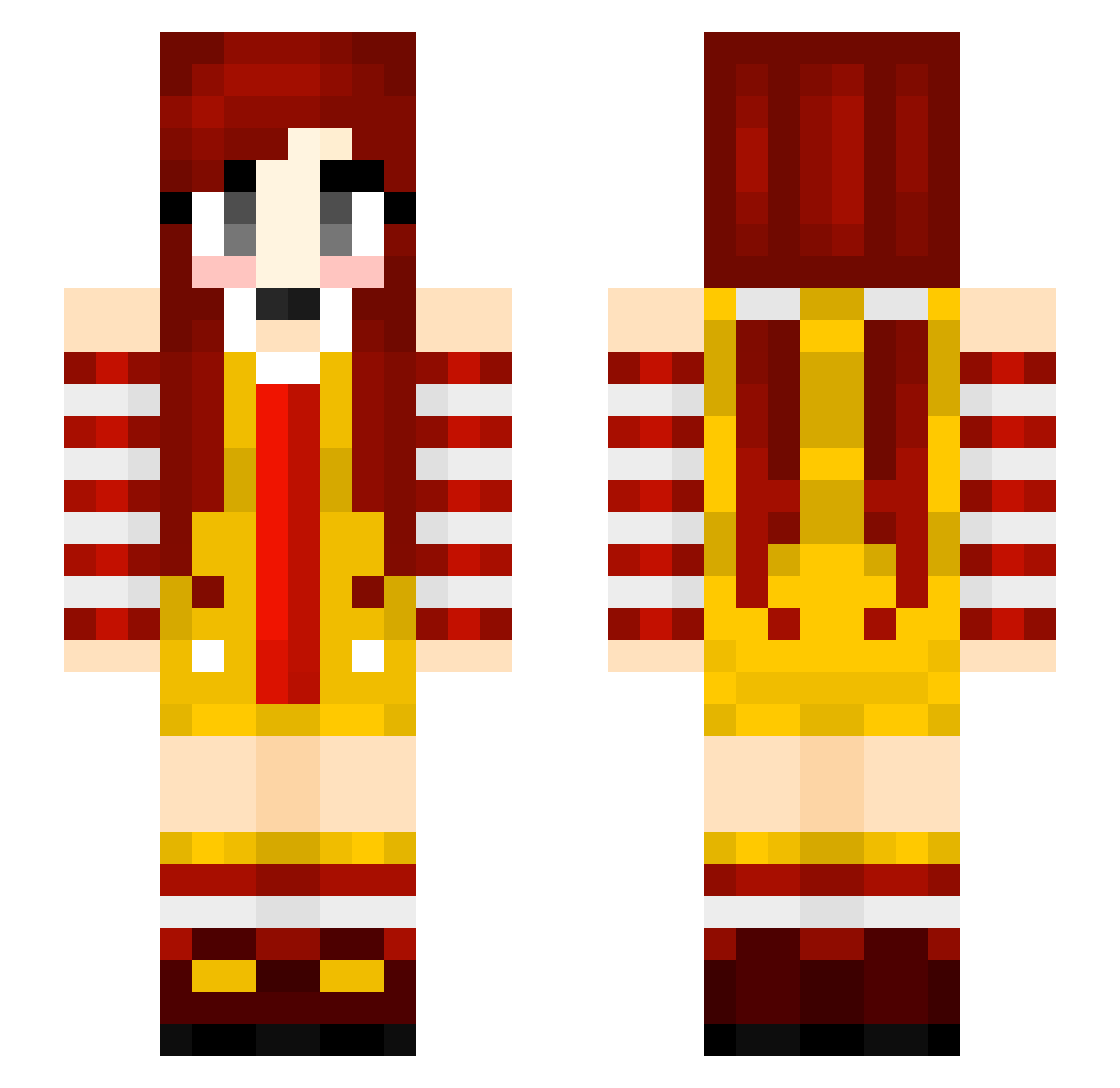 PURPL_NINJAS Minecraft skin, front and back view