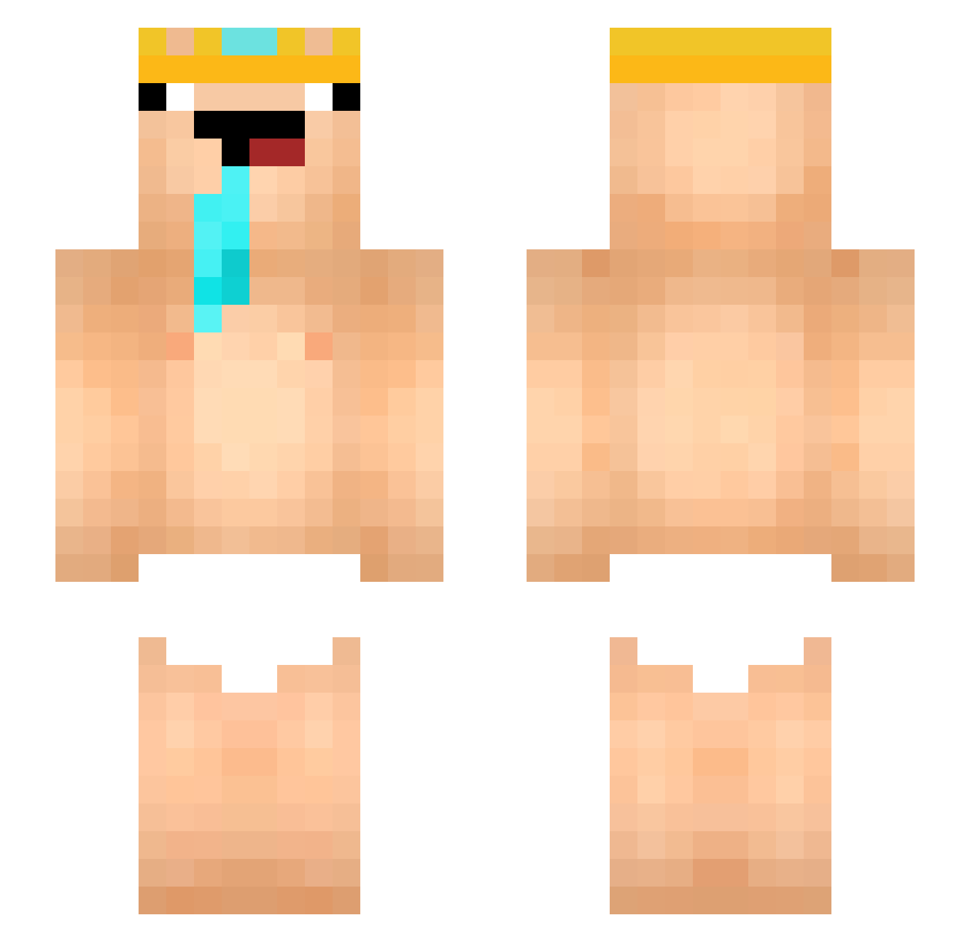 Vinciukas Minecraft skin, front and back view