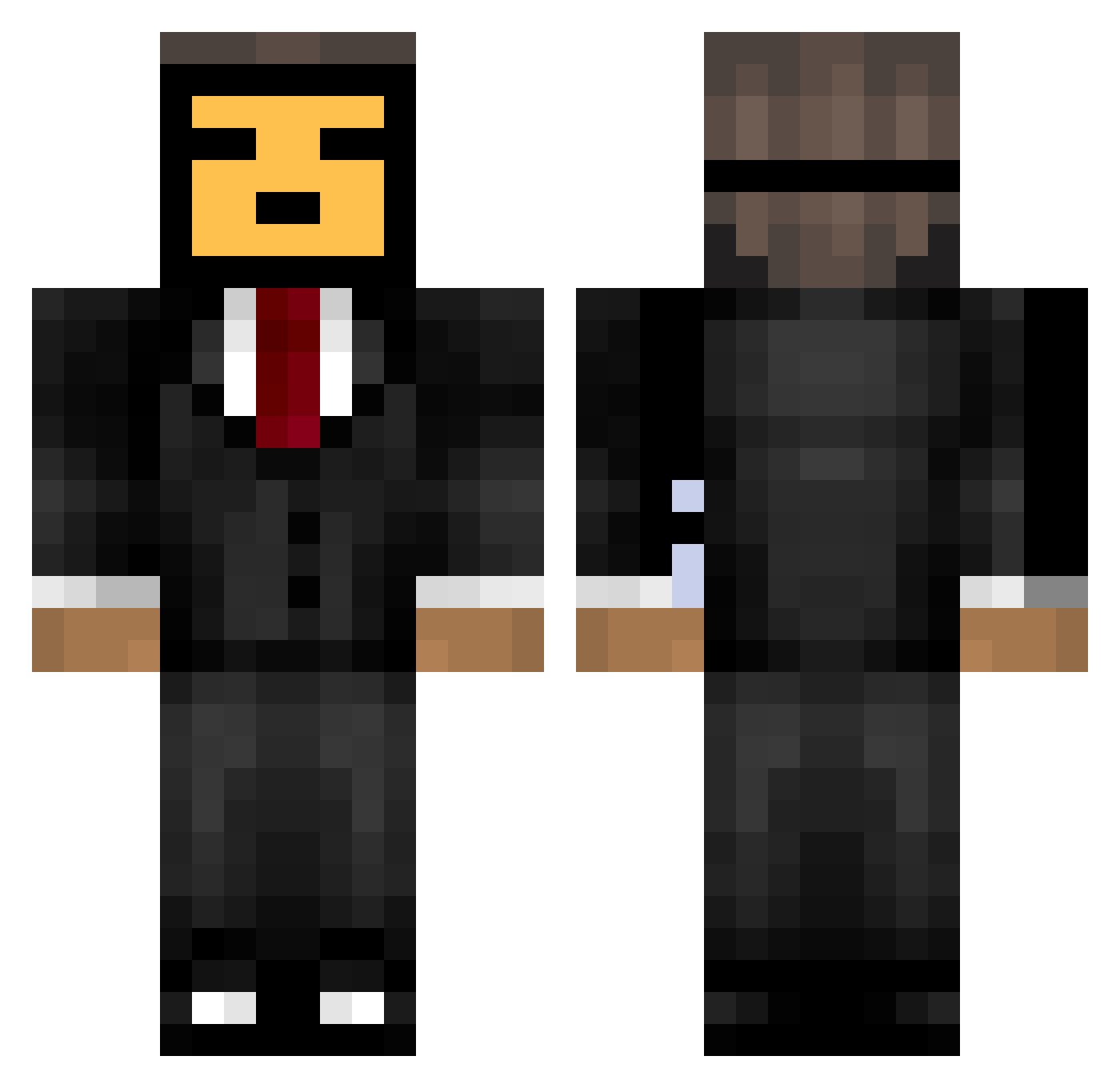 GVR_BOI Minecraft skin, front and back view