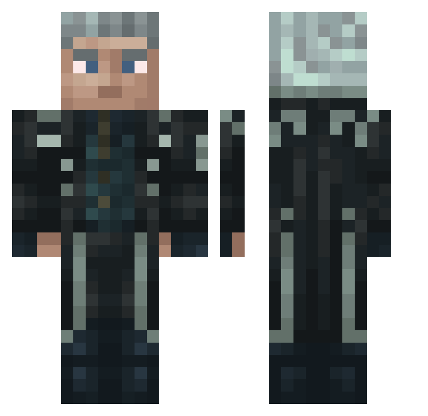 Herecleusom Minecraft skin, front and back view