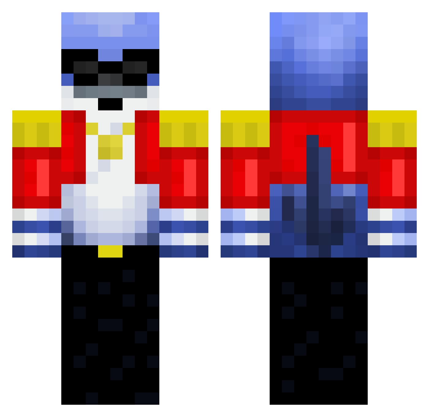 ChupaChico Minecraft skin, front and back view