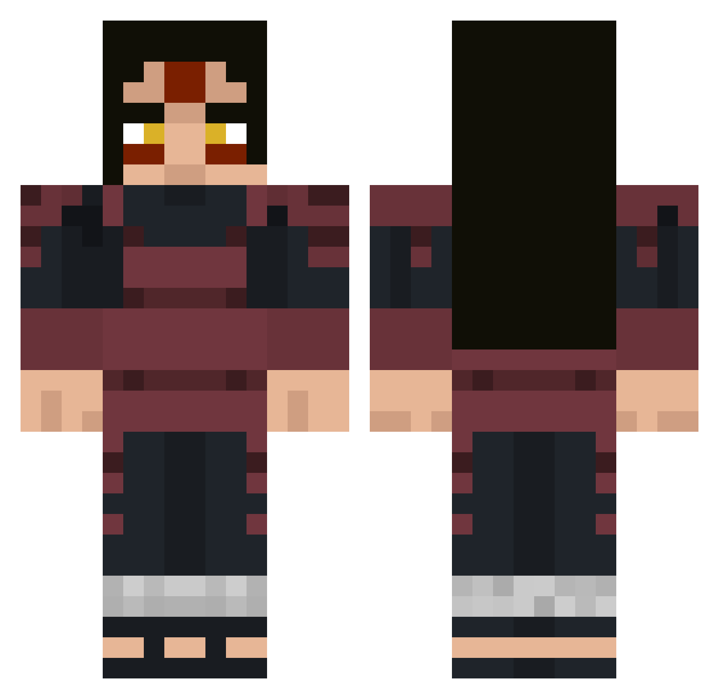 rremi Minecraft skin, front and back view