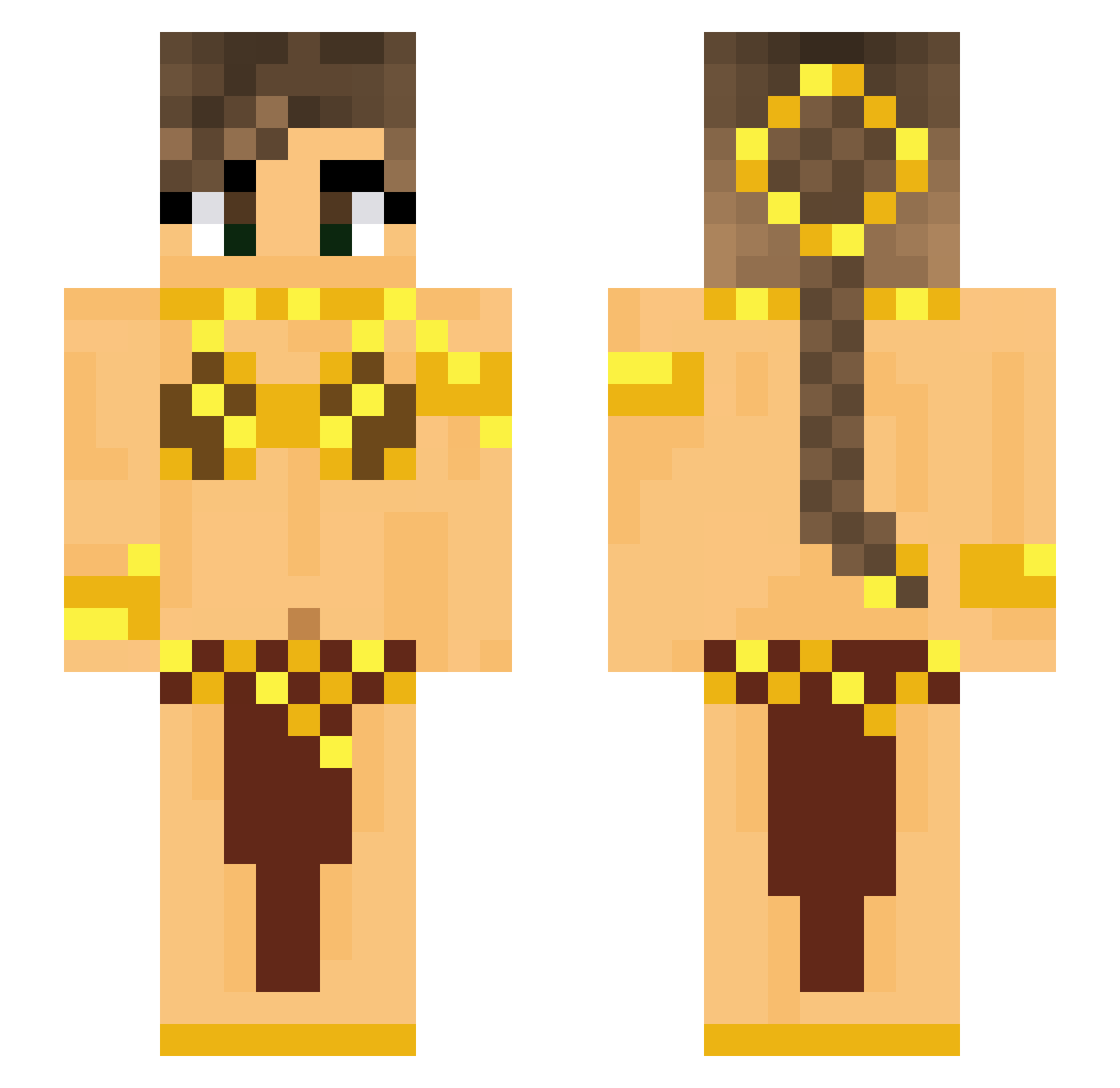Bianca10 Minecraft skin, front and back view