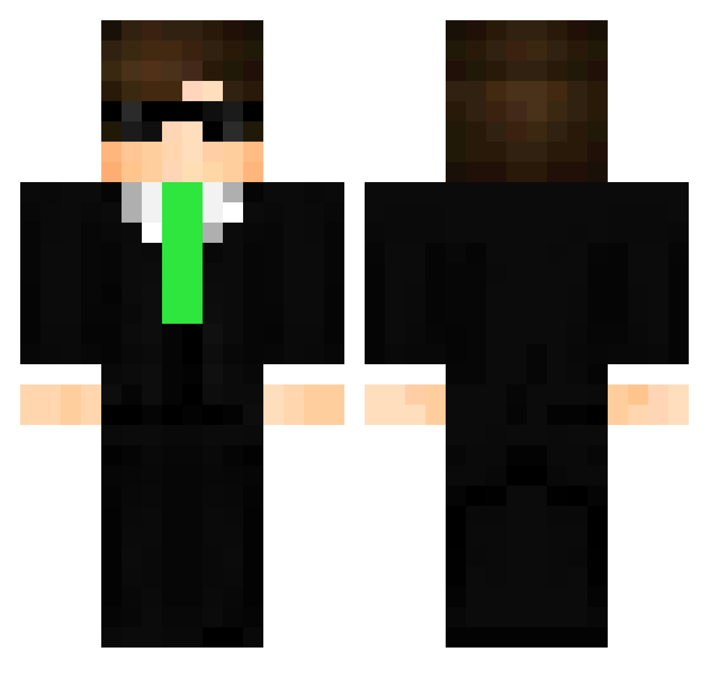 therealdark13 Minecraft skin, front and back view