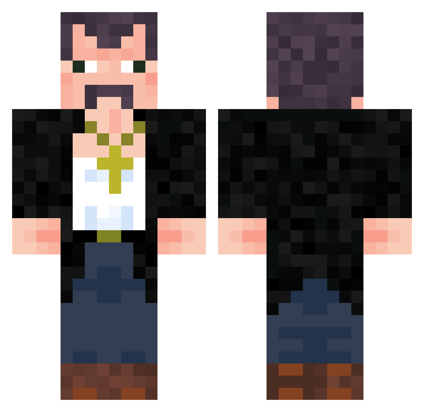 RFilip300 Minecraft skin, front and back view