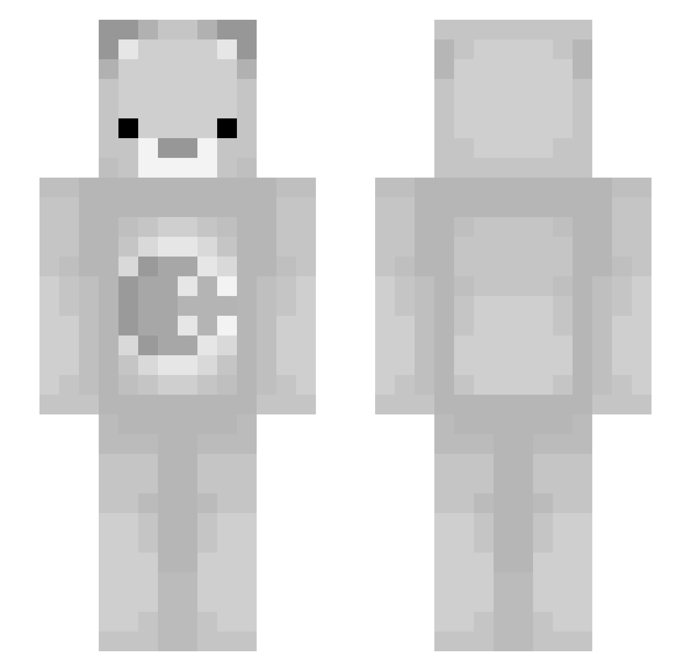 iNutelaa Minecraft skin, front and back view