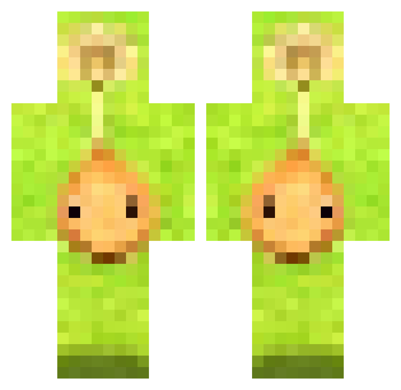 k3lm Minecraft skin, front and back view
