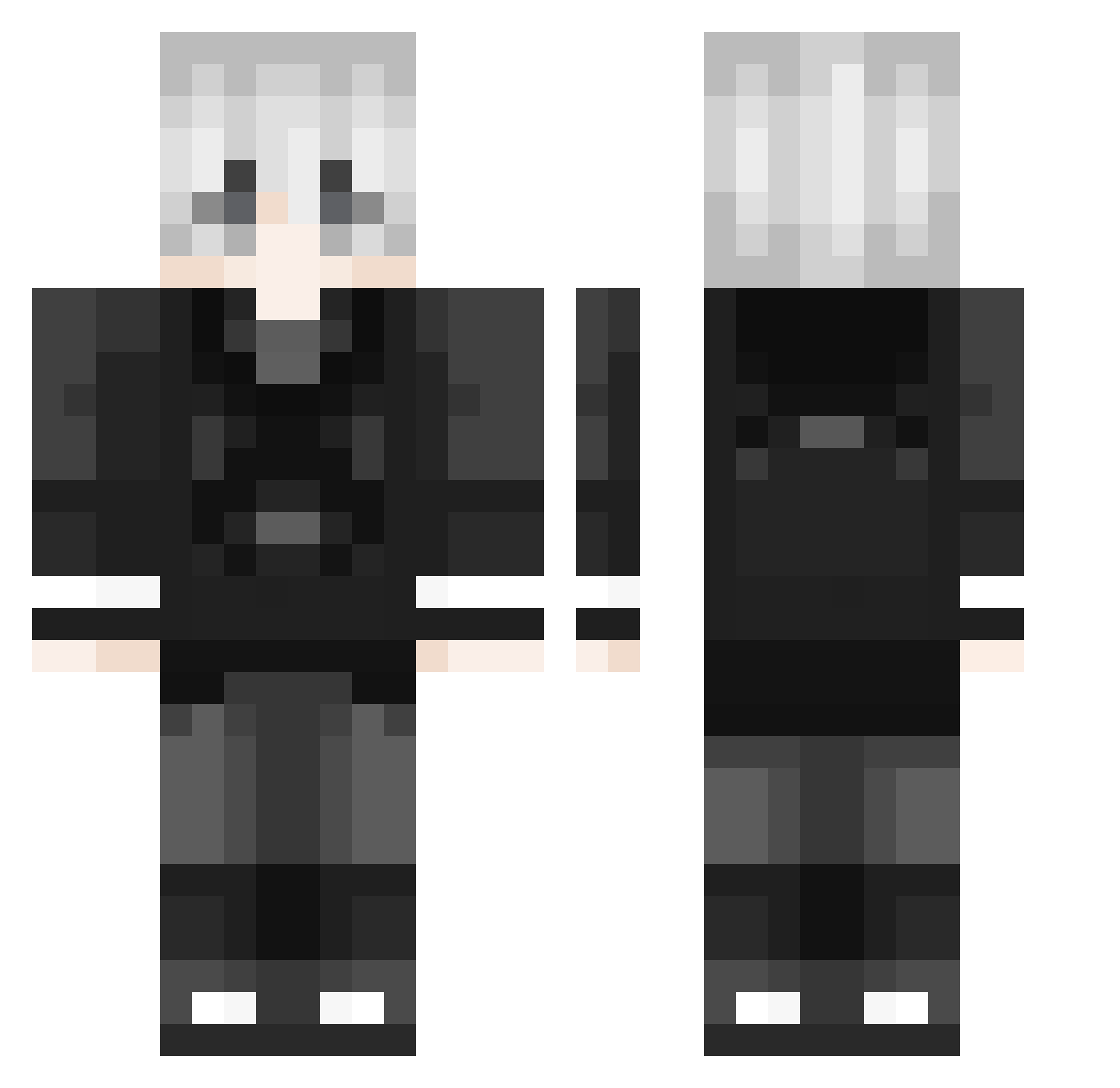 SpiderKaneKicks Minecraft skin, front and back view