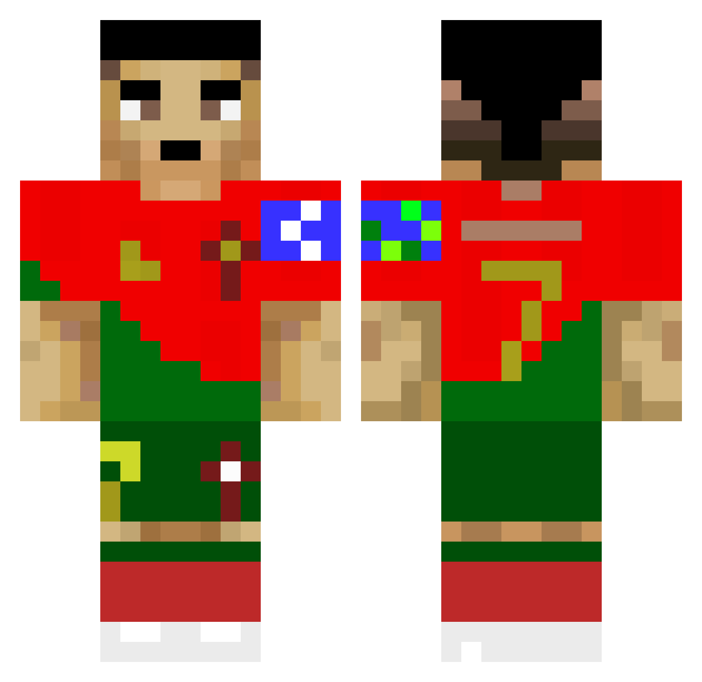 DeImOs346 Minecraft skin, front and back view