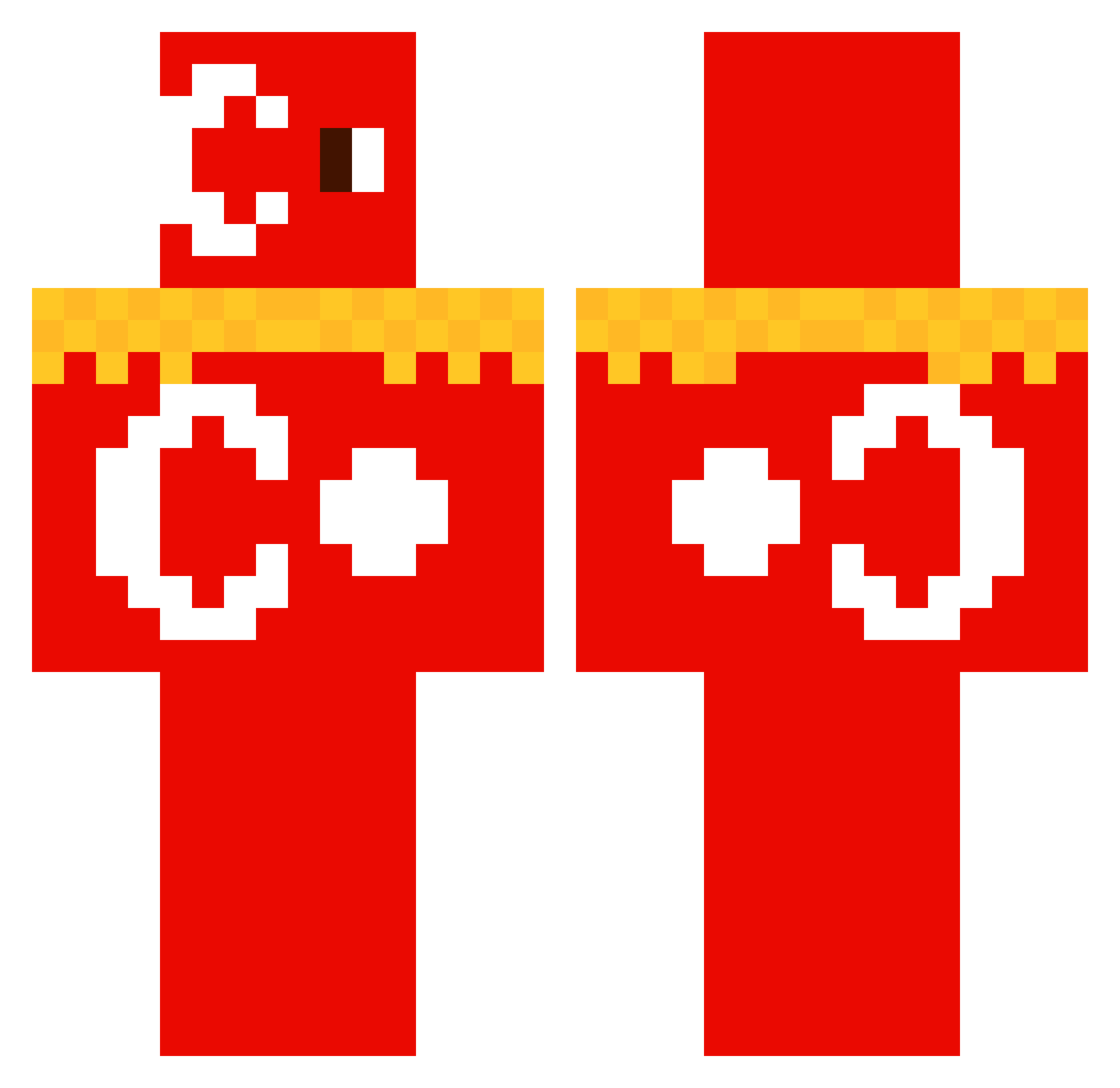 Yigitery Minecraft skin, front and back view