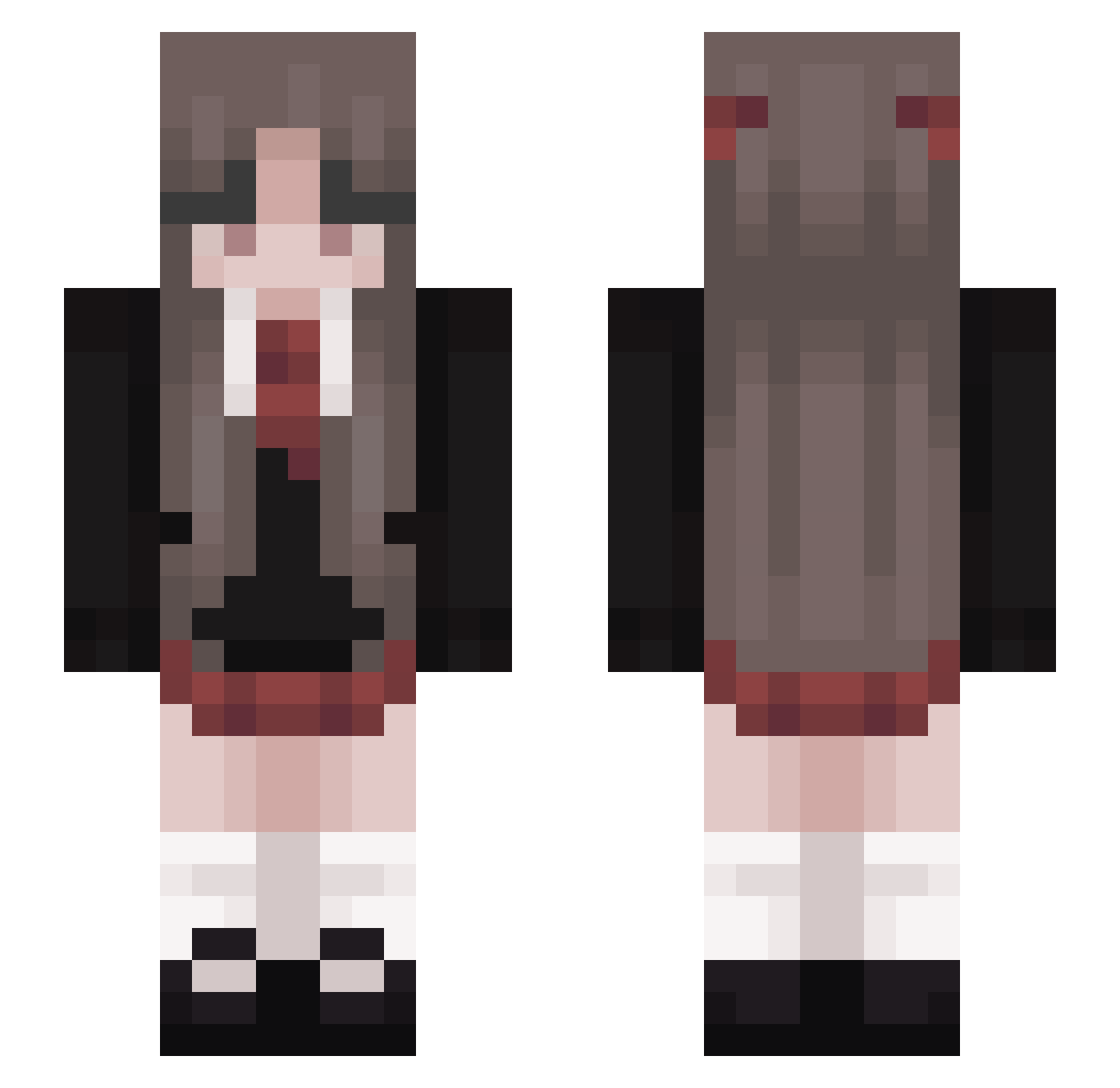 rinamen13 Minecraft skin, front and back view
