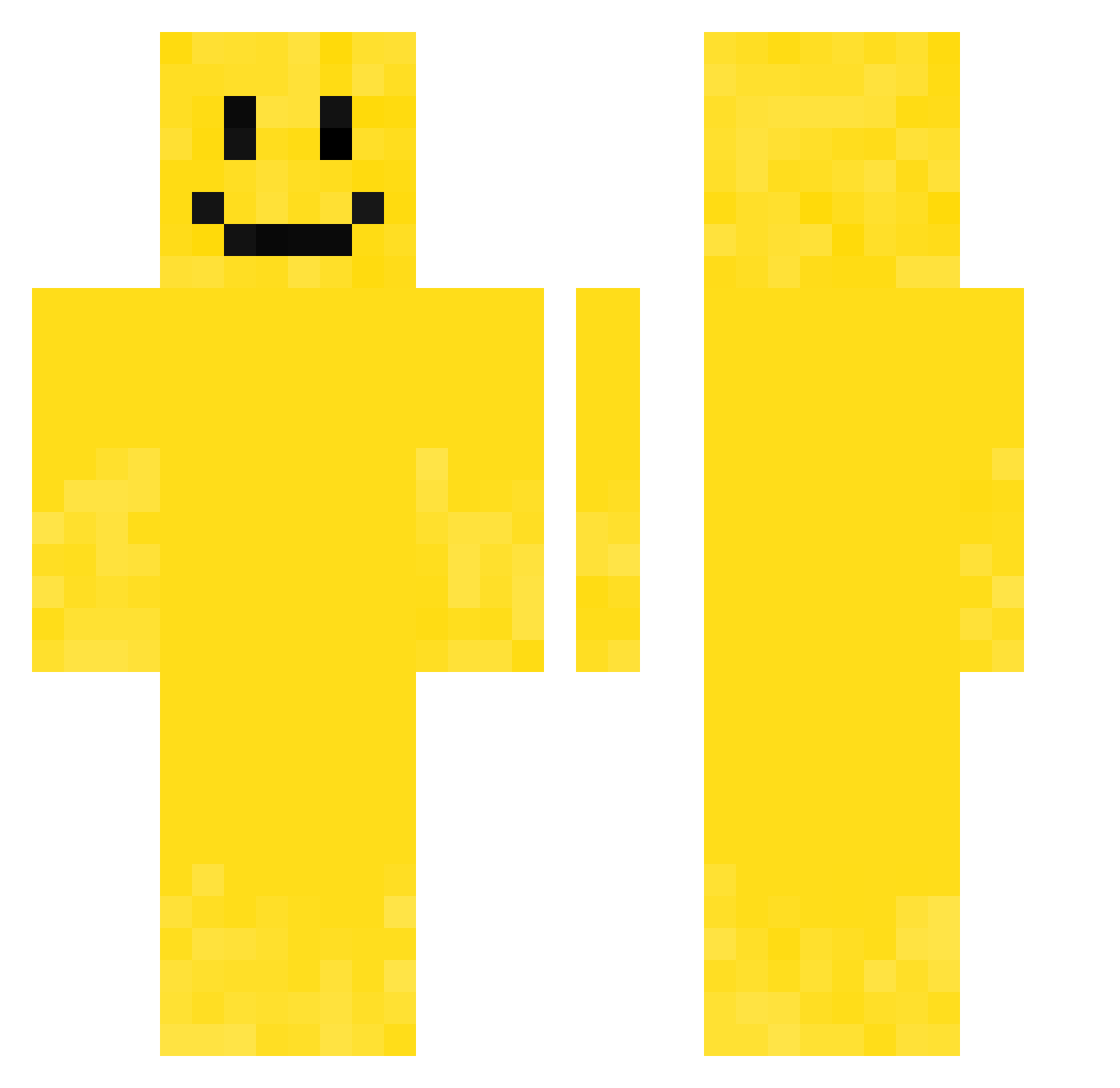Foshy_aucustic Minecraft skin, front and back view