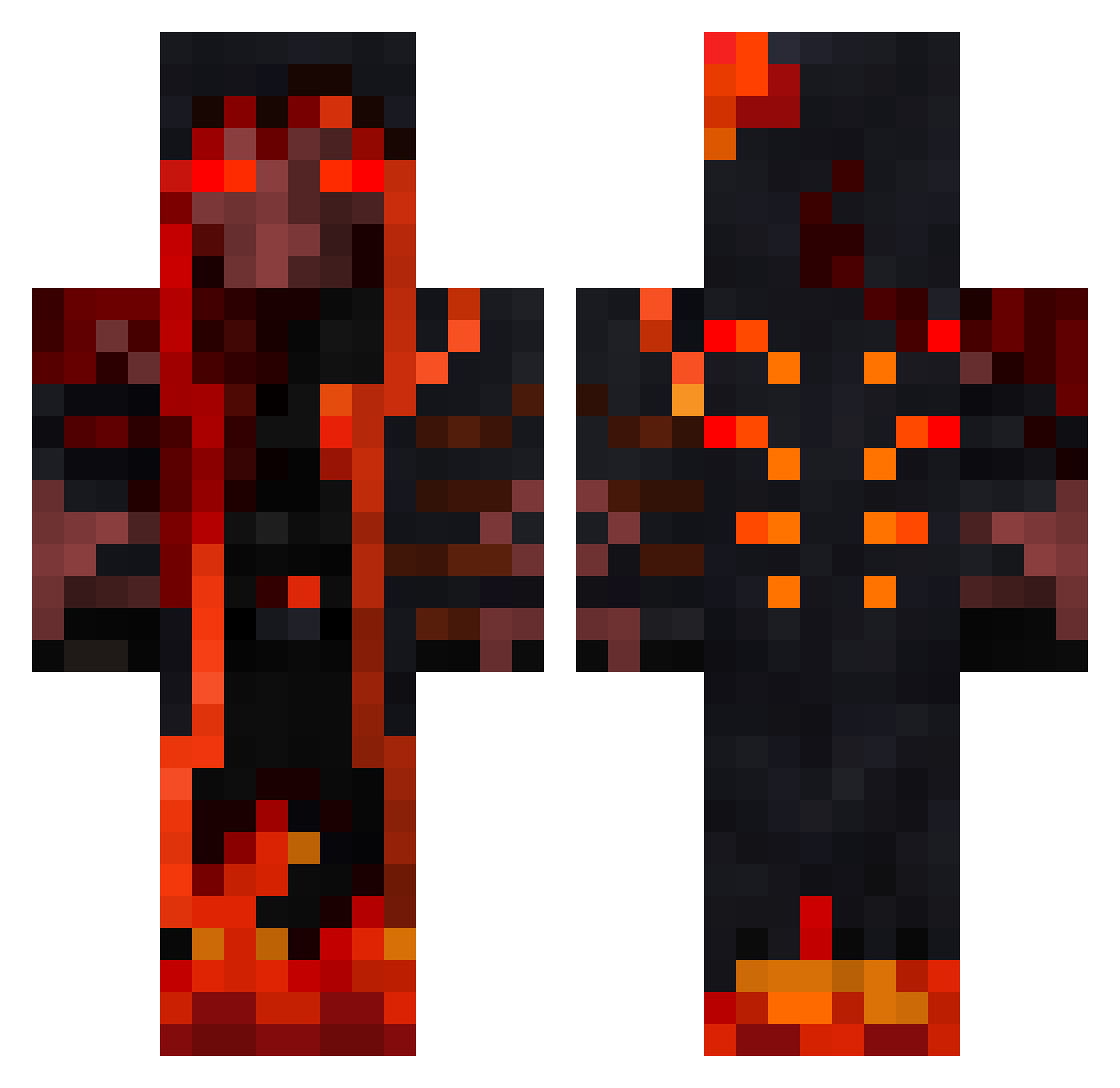 aitol Minecraft skin, front and back view